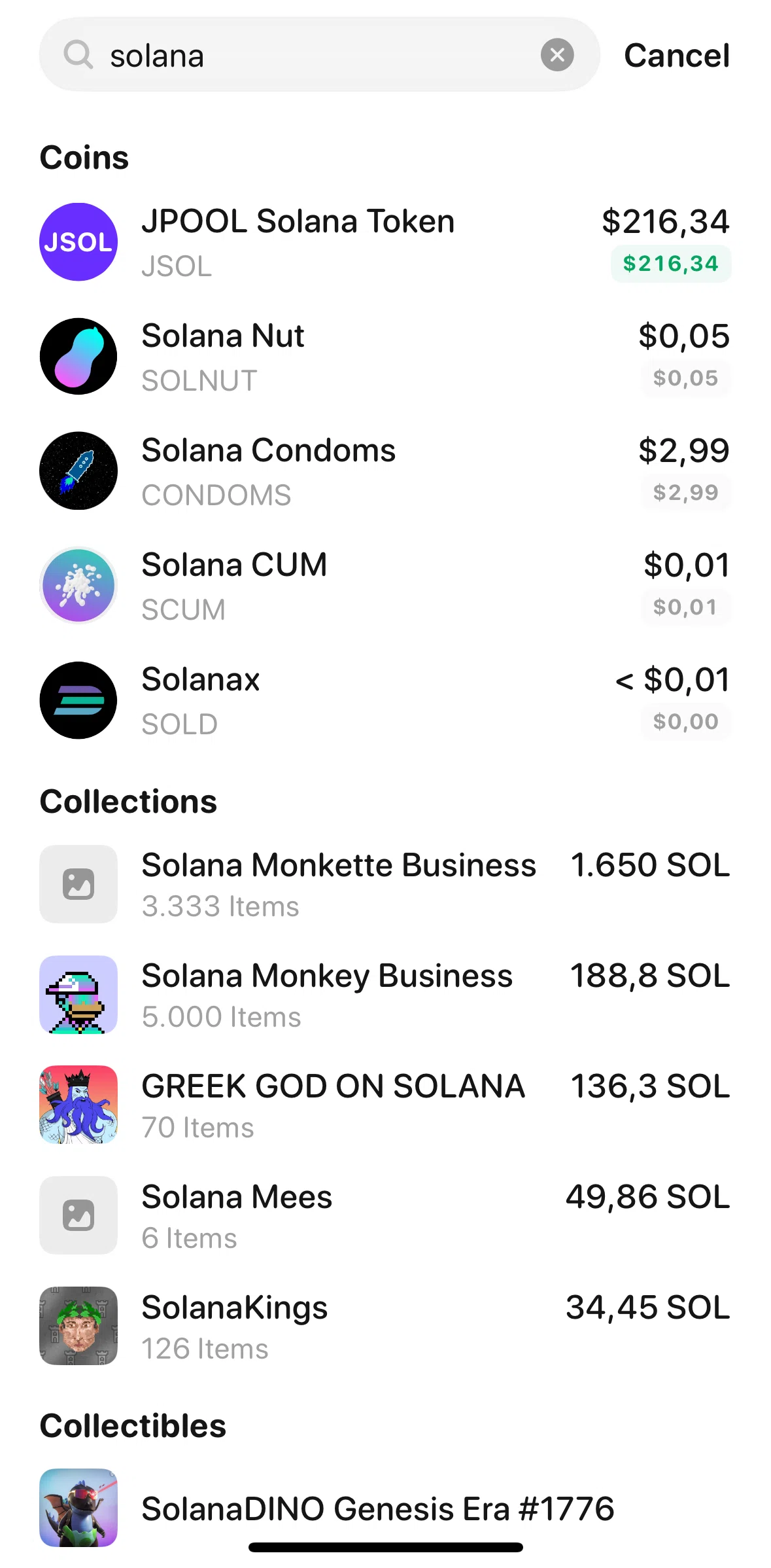 Glow Screen screen in the Coin details flow