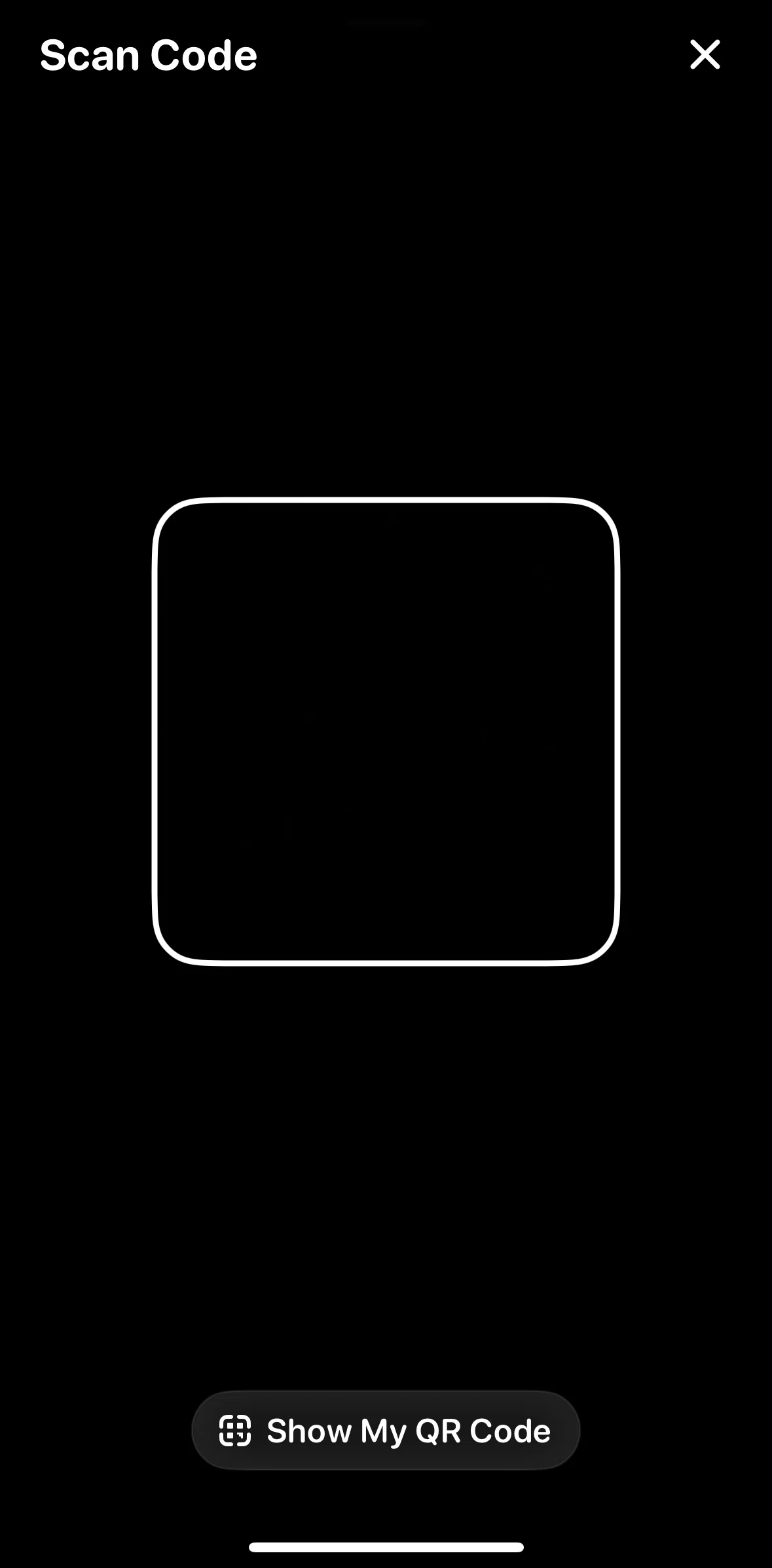 Glow Screen screen in the Showing QR code flow