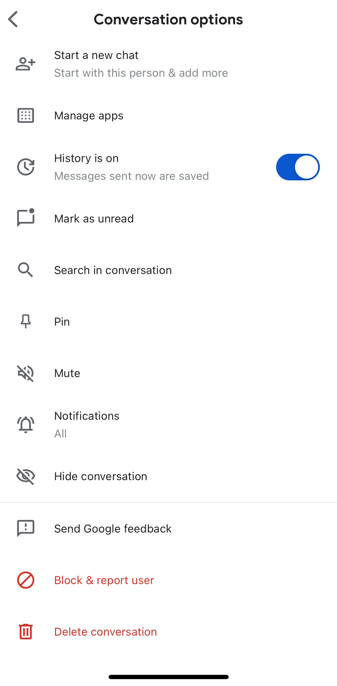 Gmail Screen screen in the Creating a group chat flow