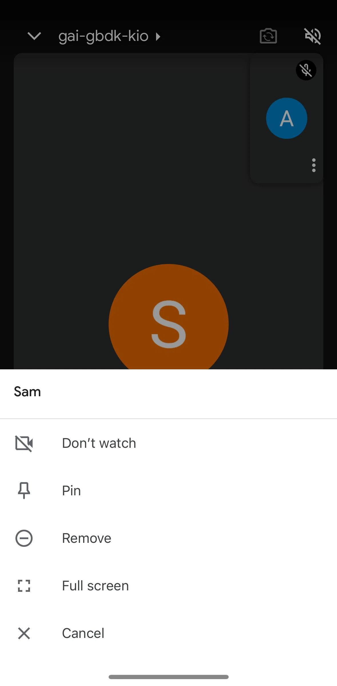 Gmail Screen screen in the Removing a user flow