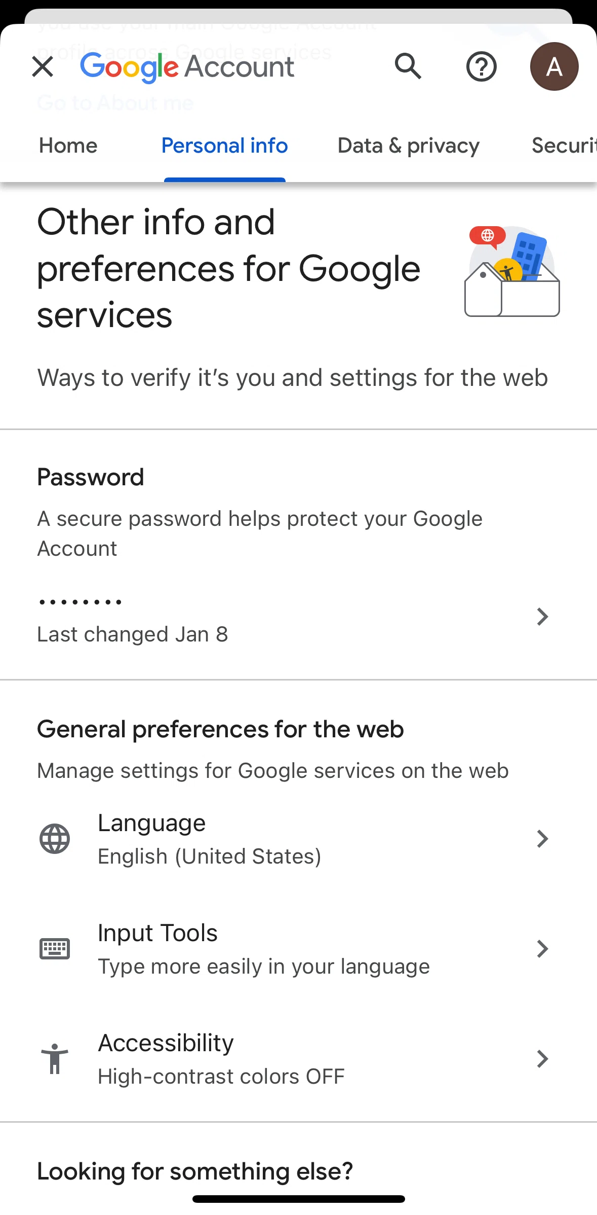 Gmail Screen screen in the Resetting password flow