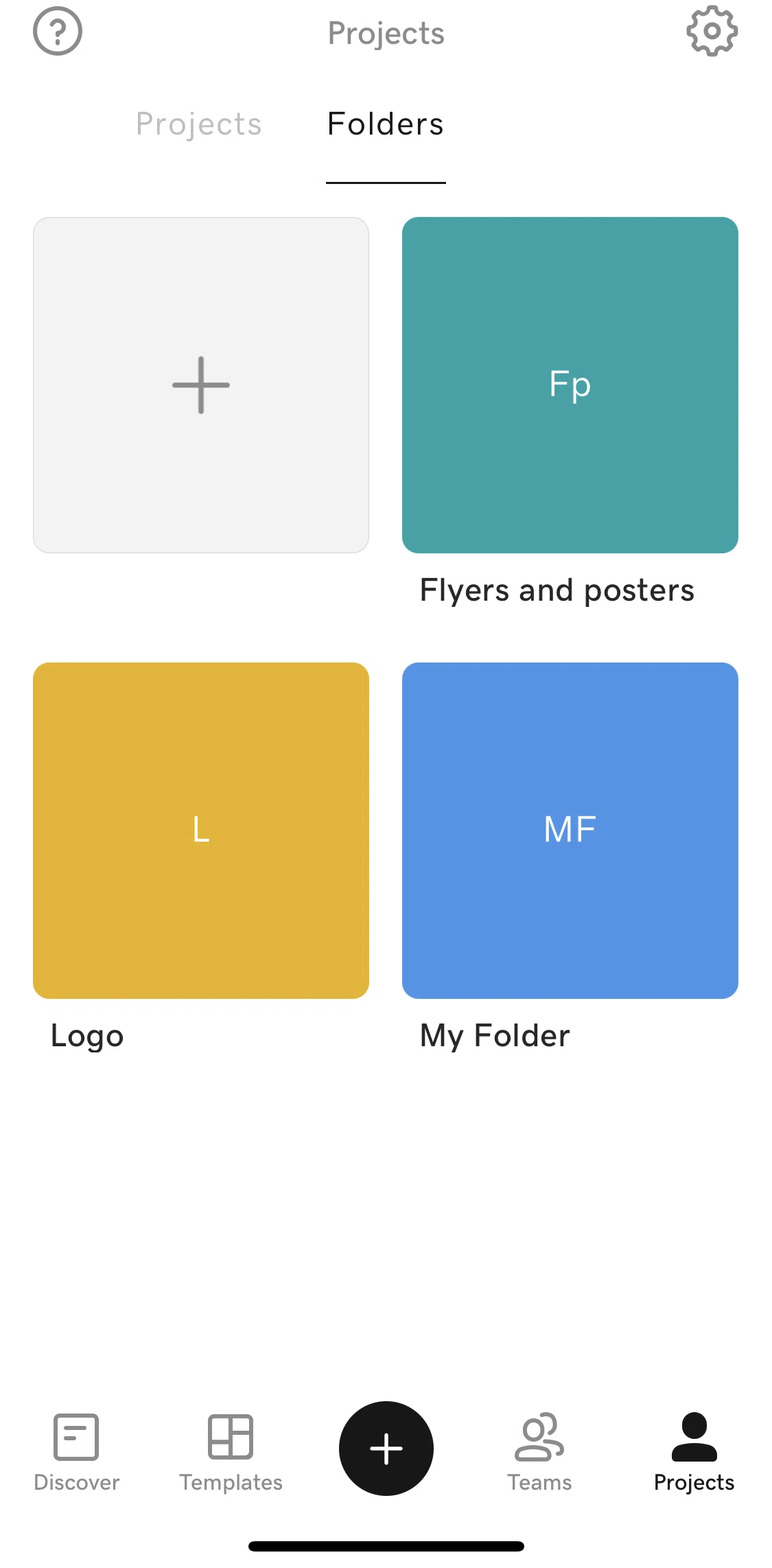 GoDaddy Studio Screen screen in the Creating a new folder flow