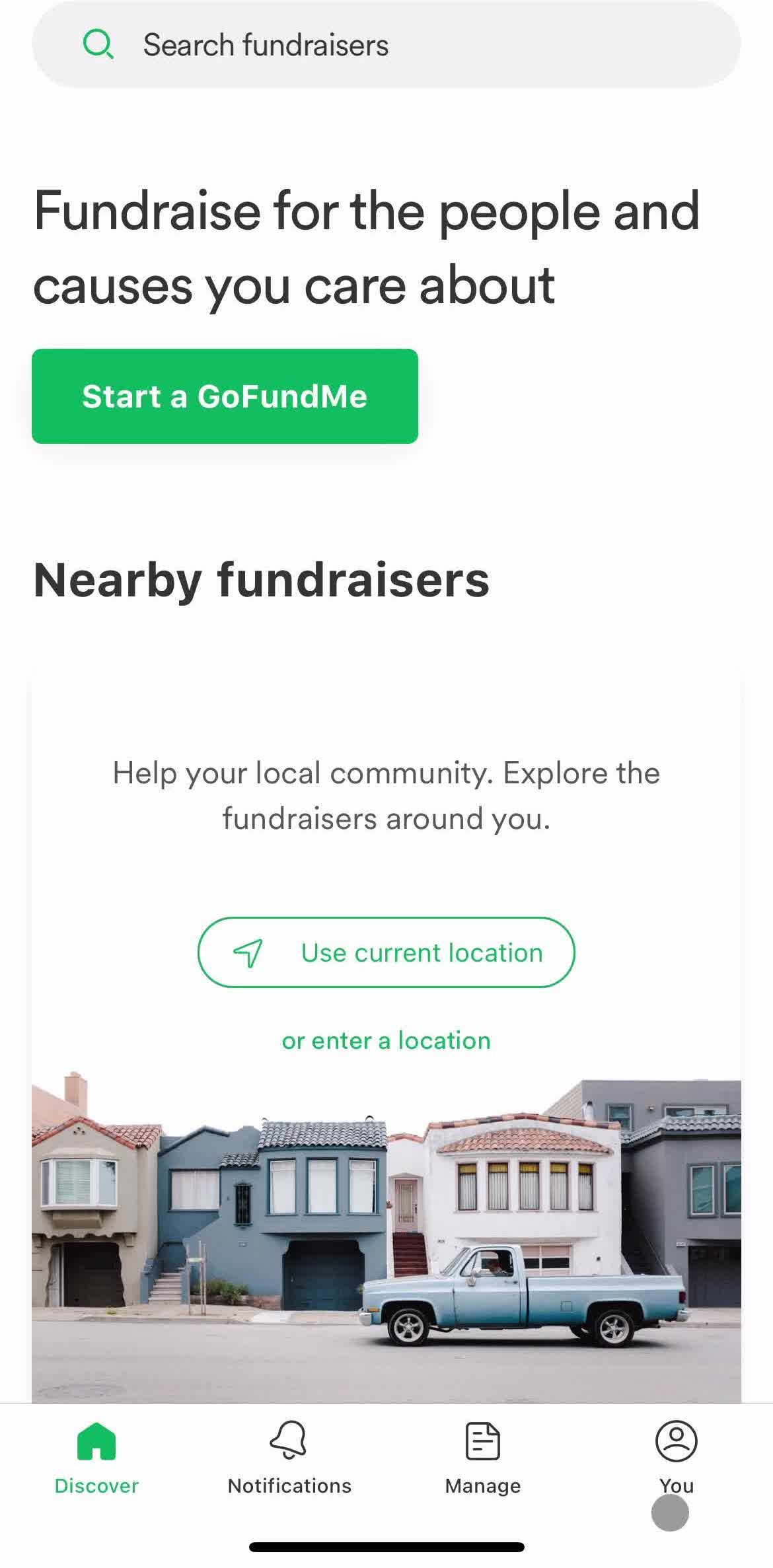 GoFundMe App Settings preview
