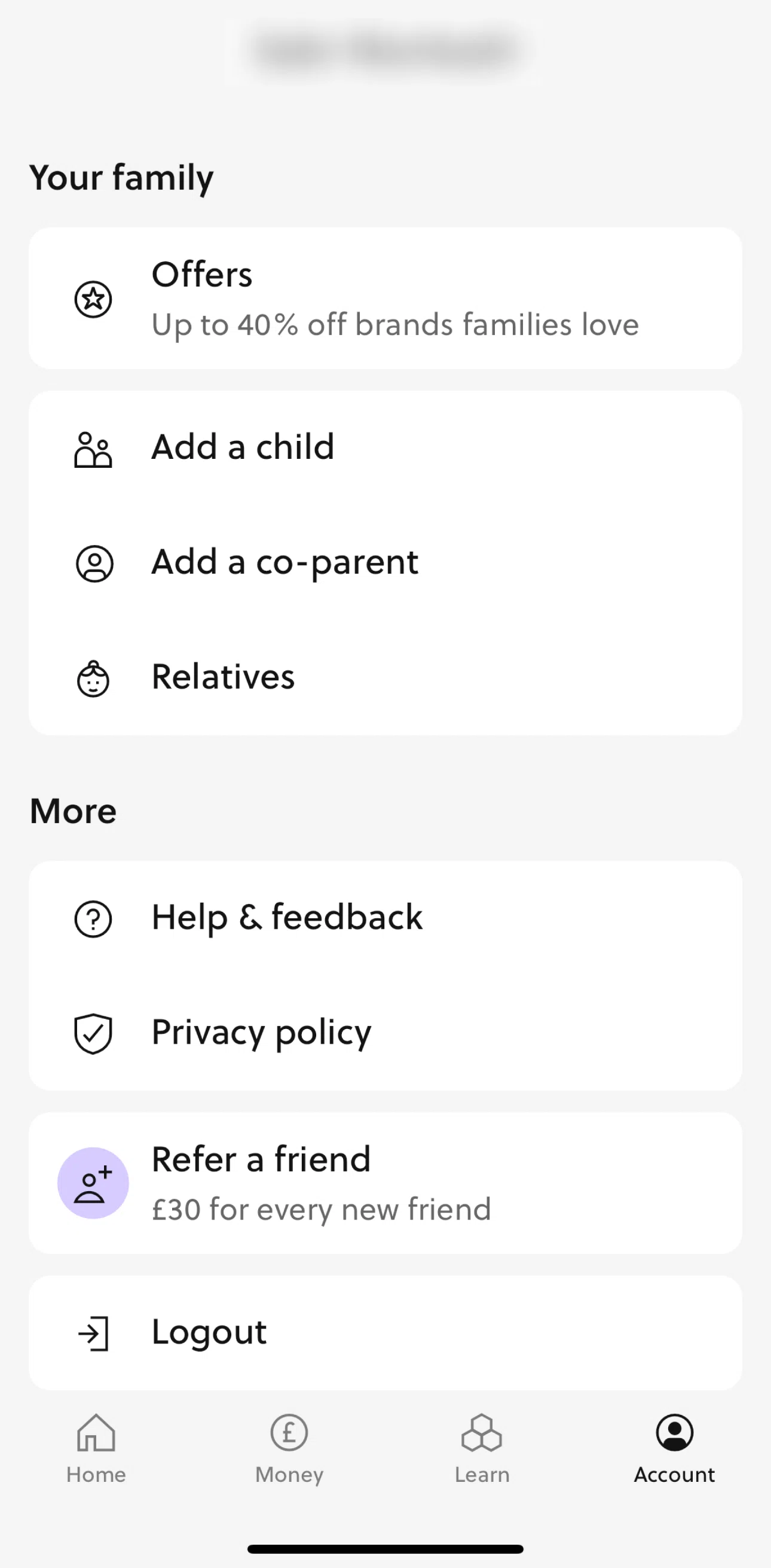 GoHenry Screen screen in the Privacy policy flow