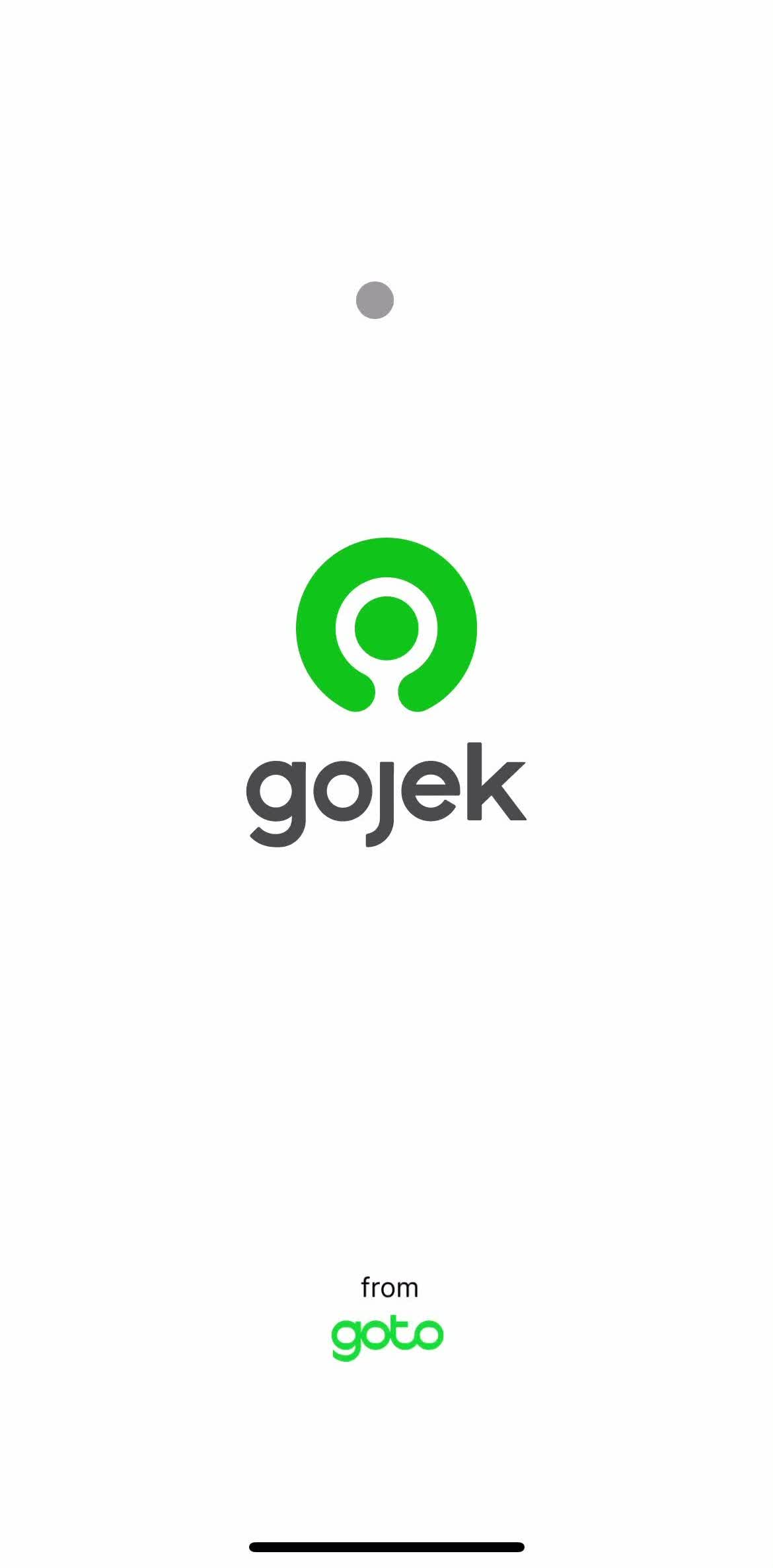 Gojek Splash screen screen in the Onboarding flow