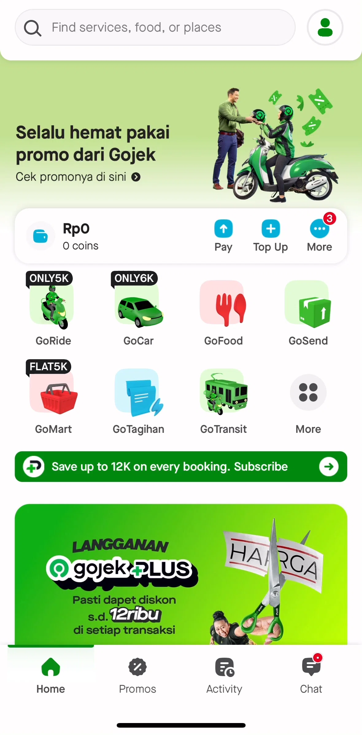 Gojek Screen screen in the Explore GoFood flow