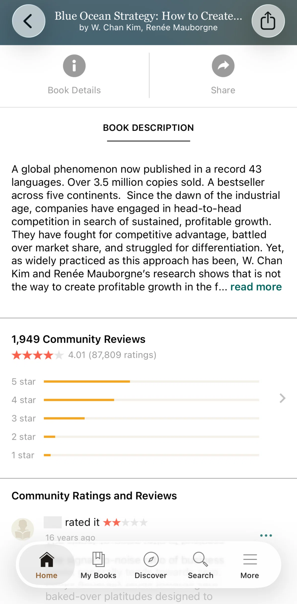 Goodreads Screen screen in the Community reviews flow