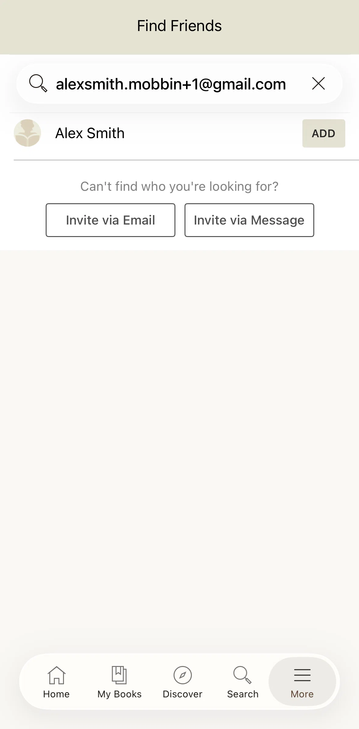 Goodreads Screen screen in the Profile (friend) flow