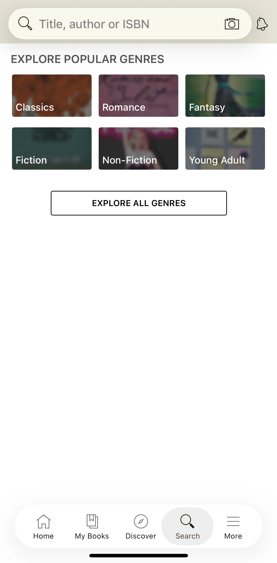 Goodreads Screen screen in the Searching Goodreads flow