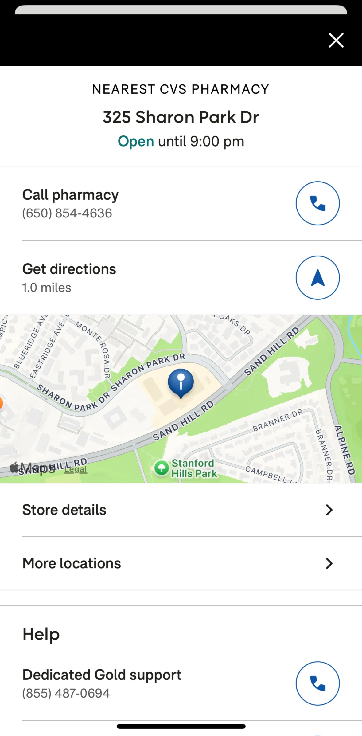 Goodrx Screen screen in the Store detail flow