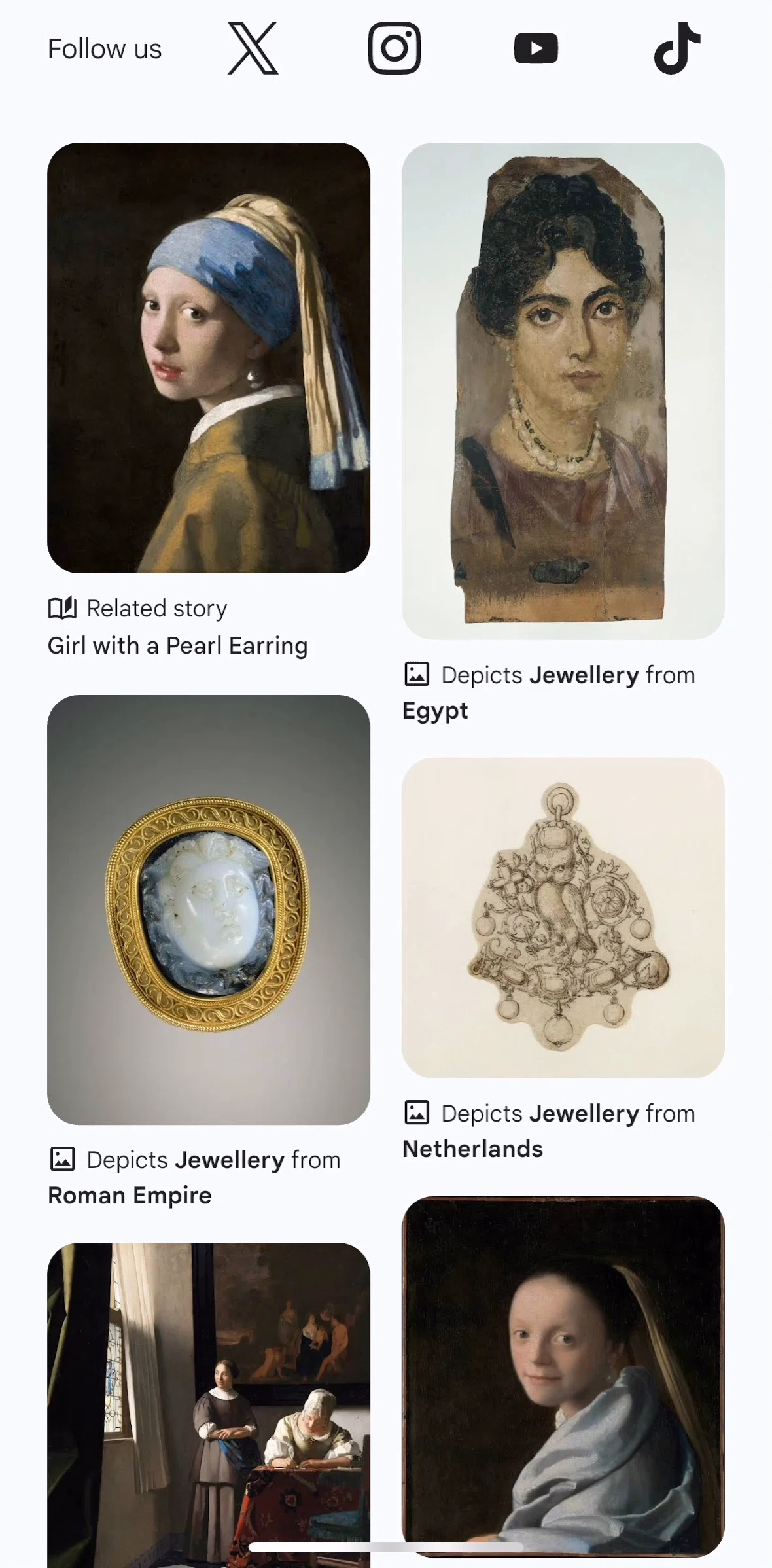 Google Arts & Culture Screen screen in the Artifact story flow