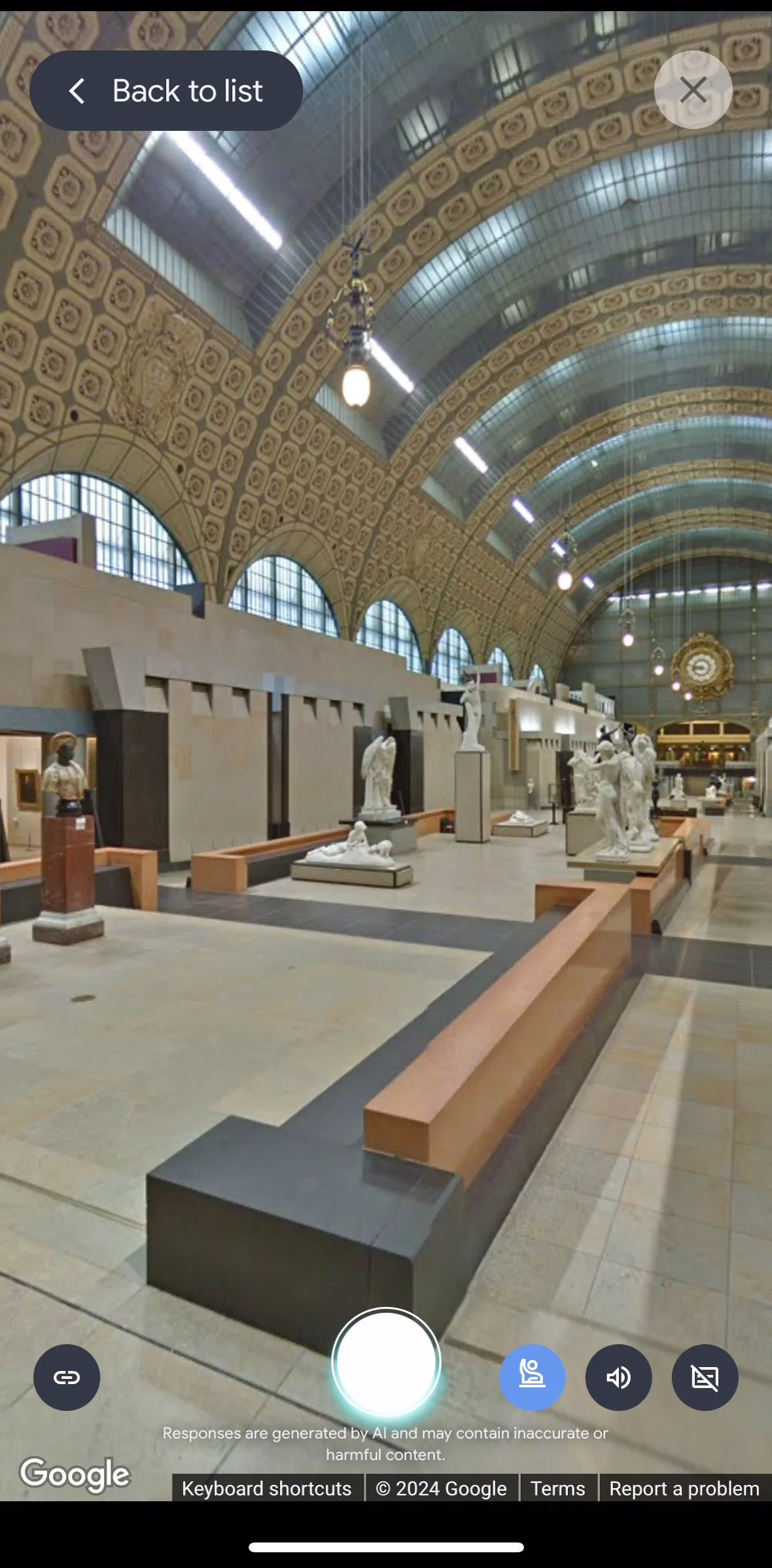 Google Arts & Culture Screen screen in the Enabling commentary flow