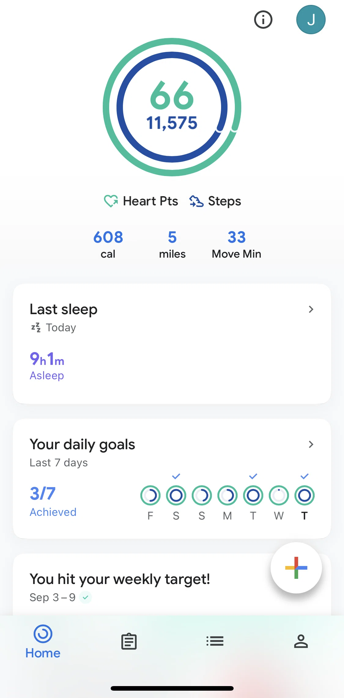 Google Fit Screen screen in the Profile flow