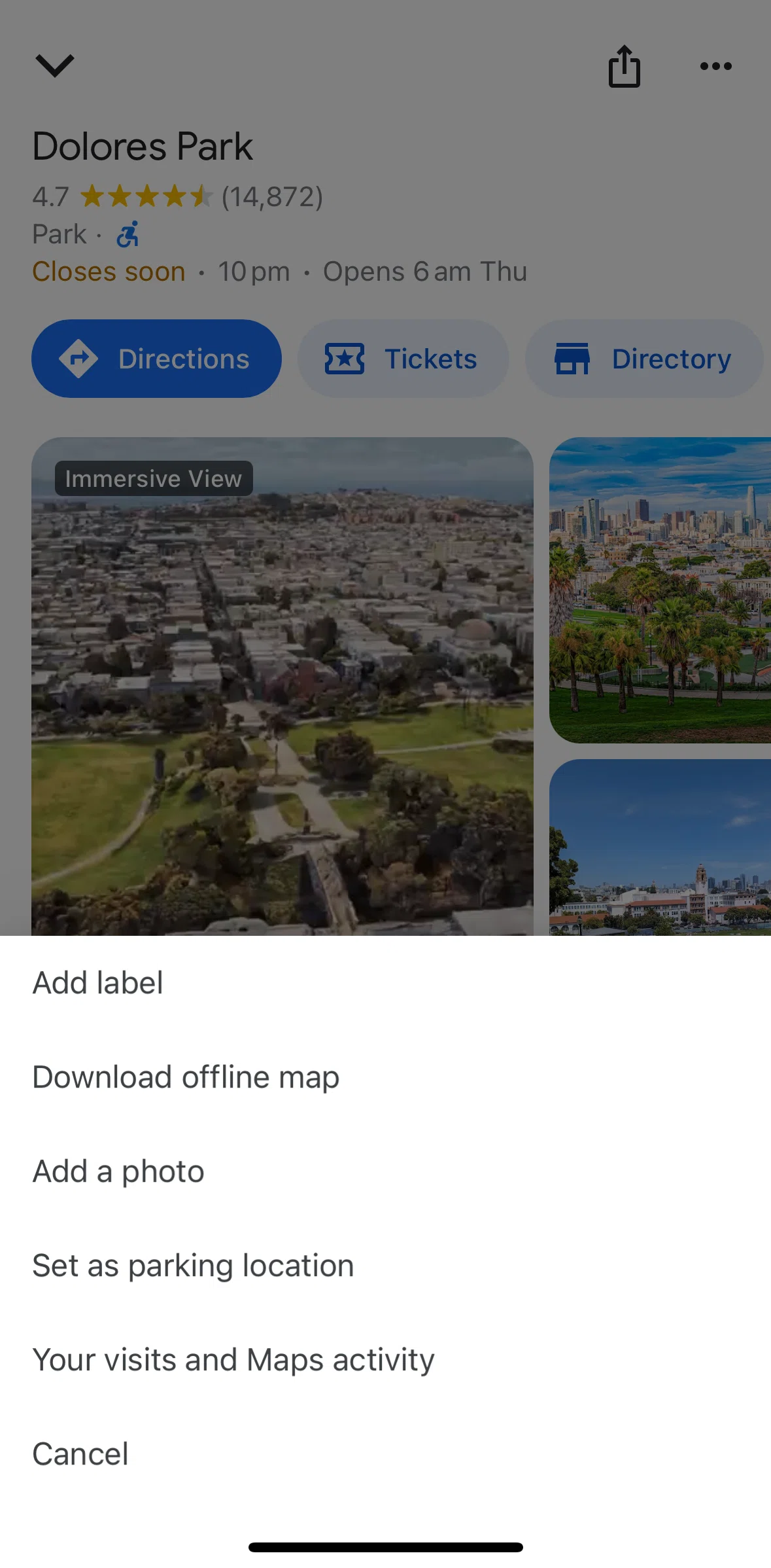 Google Maps Screen screen in the Downloading a map flow