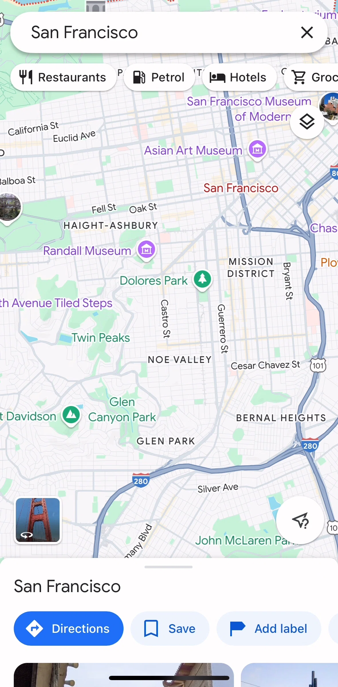 Google Maps Screen screen in the Editing map type flow