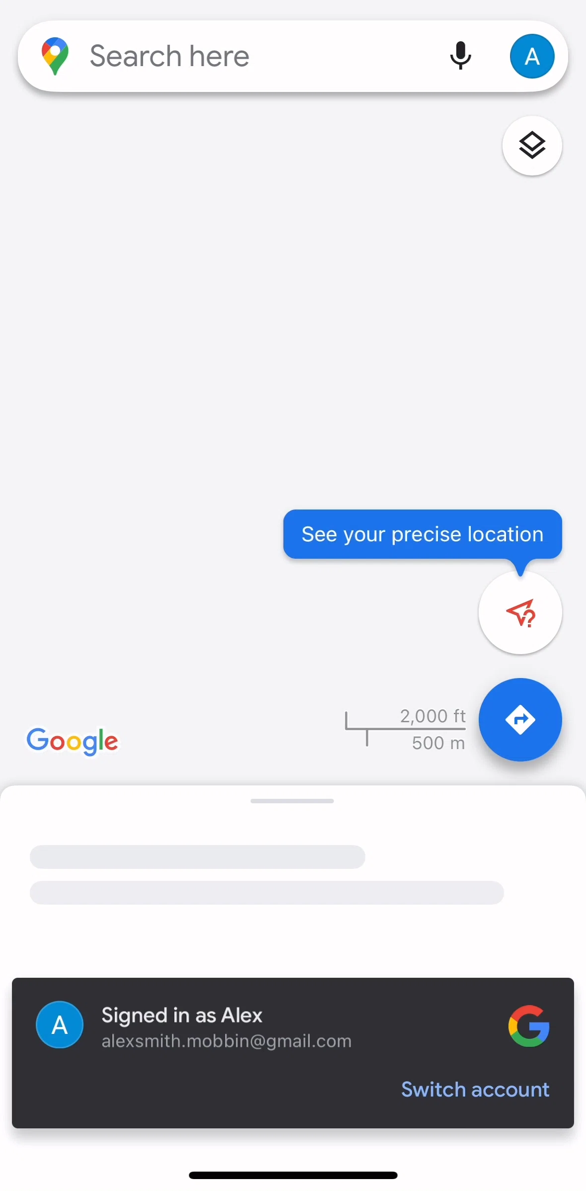 Google Maps Screen screen in the Explore flow