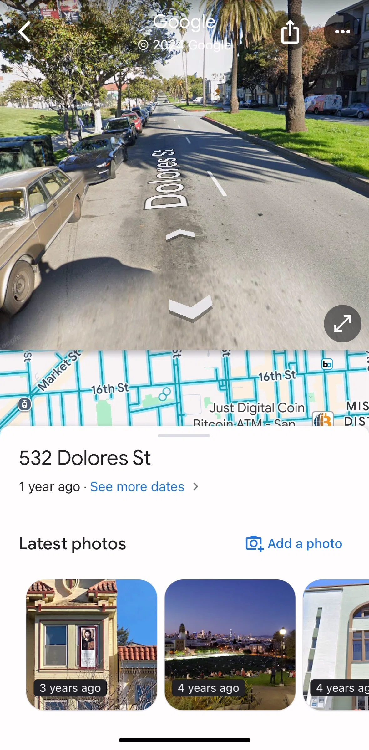 Google Maps Screen screen in the More dates flow