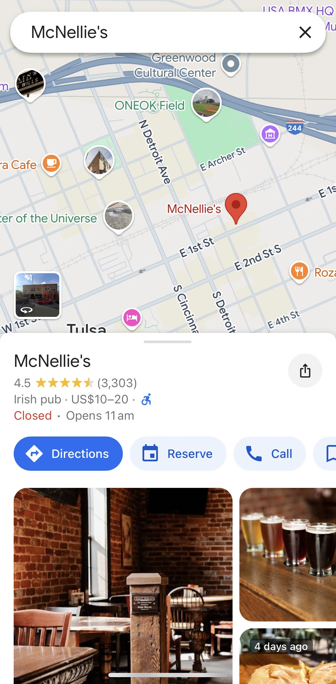 Google Maps Screen screen in the Place detail (others) flow