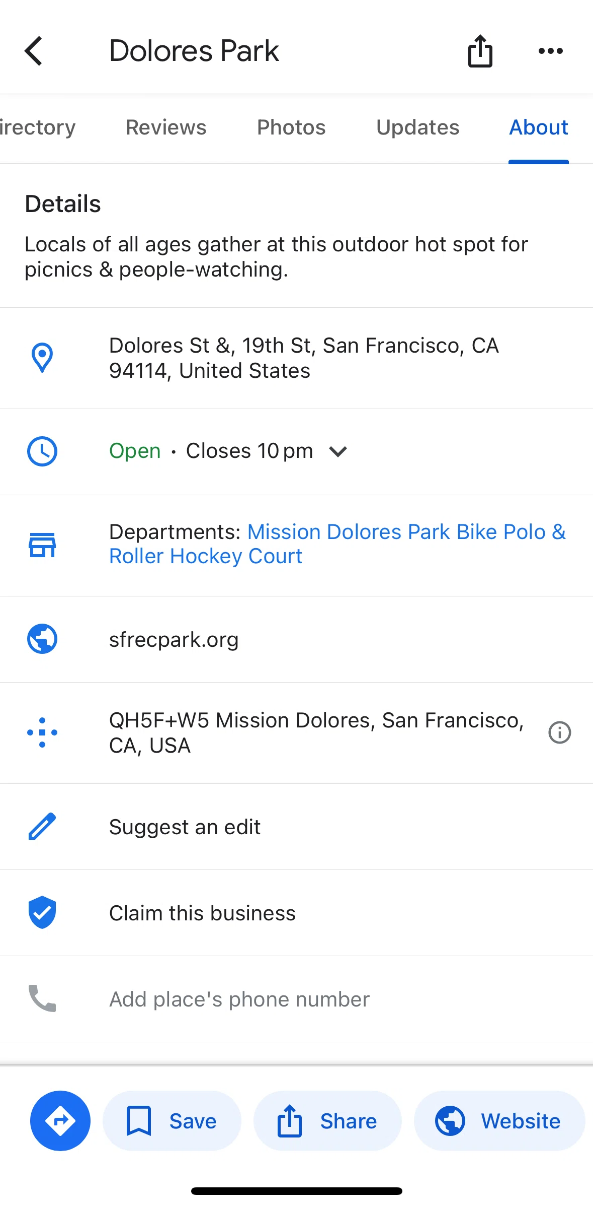 Google Maps Screen screen in the Suggesting an edit flow