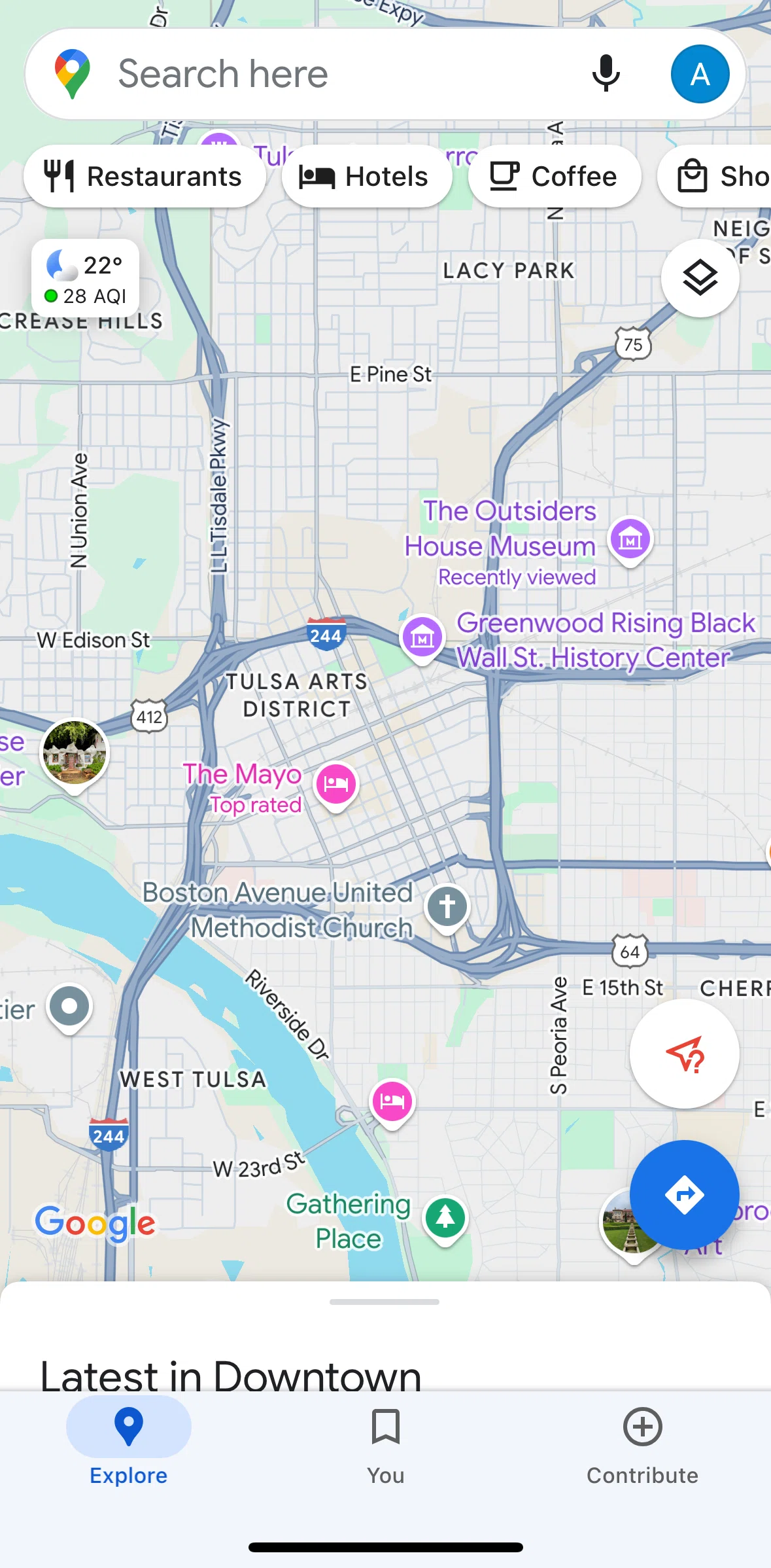 Google Maps Screen screen in the Weather flow