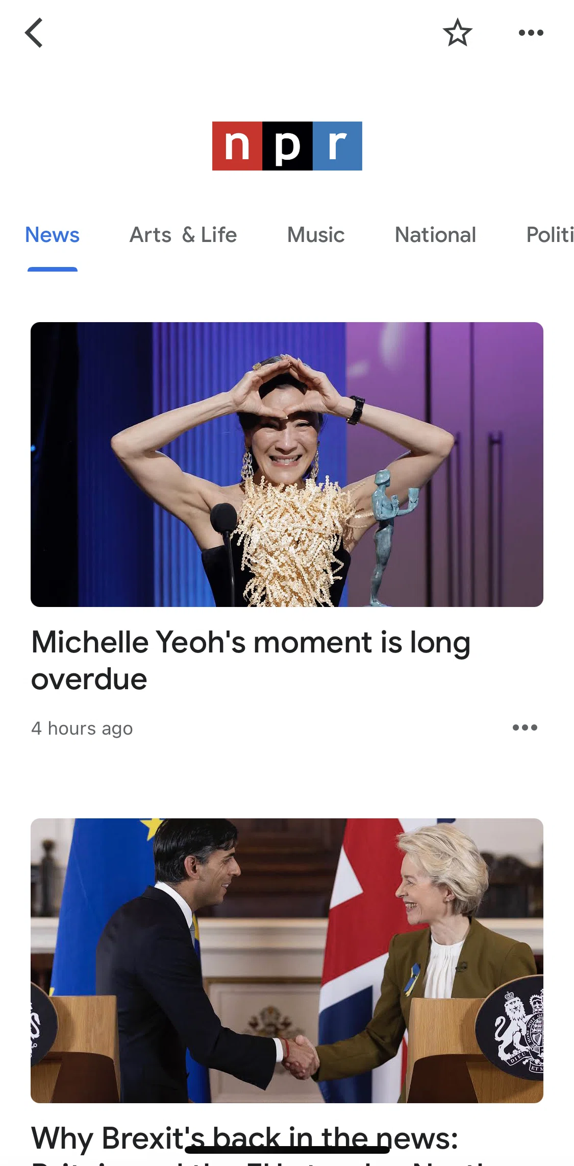 Google News Screen screen in the Reporting article flow