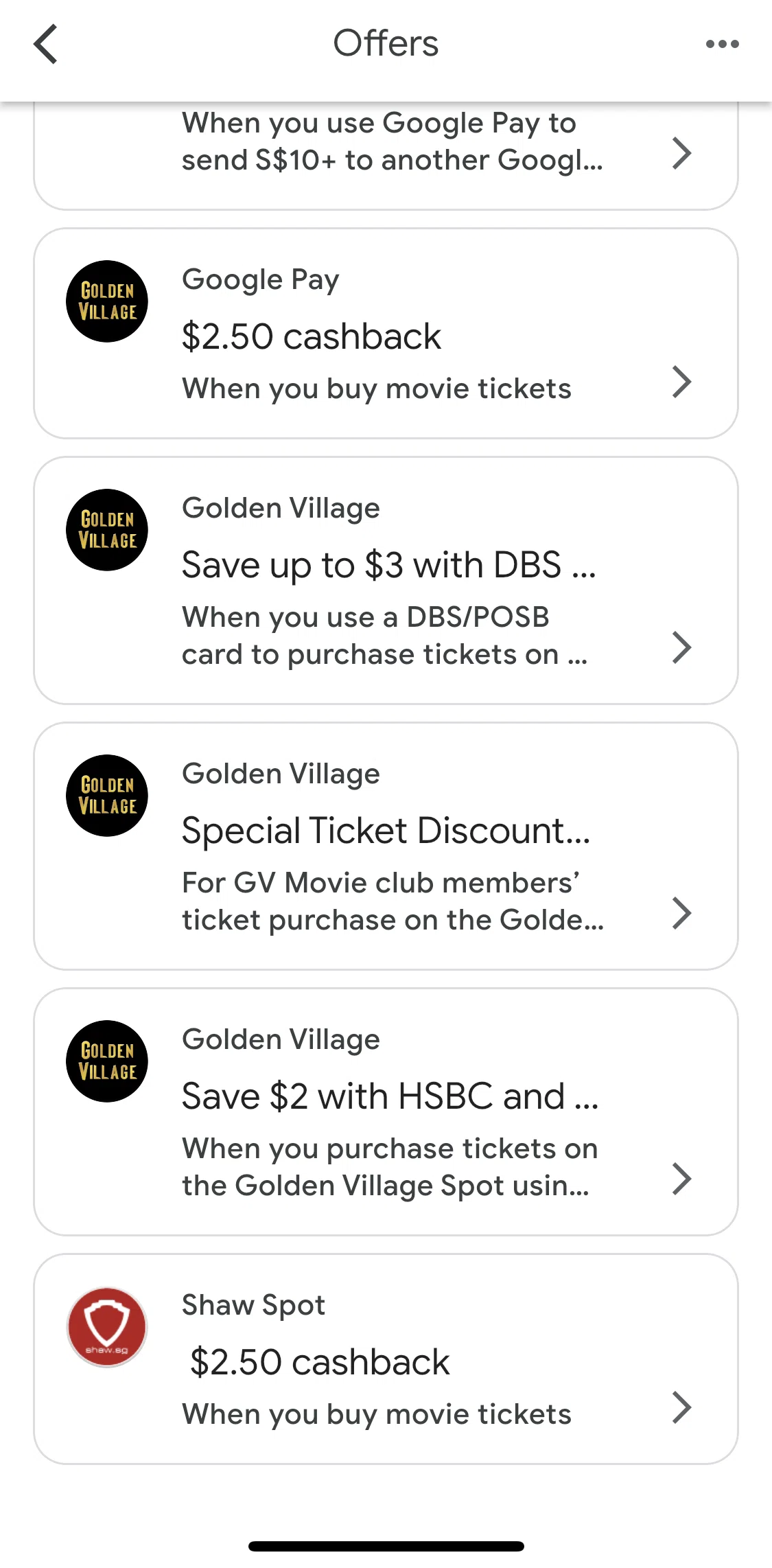 Google Pay Screen screen in the Offer detail flow