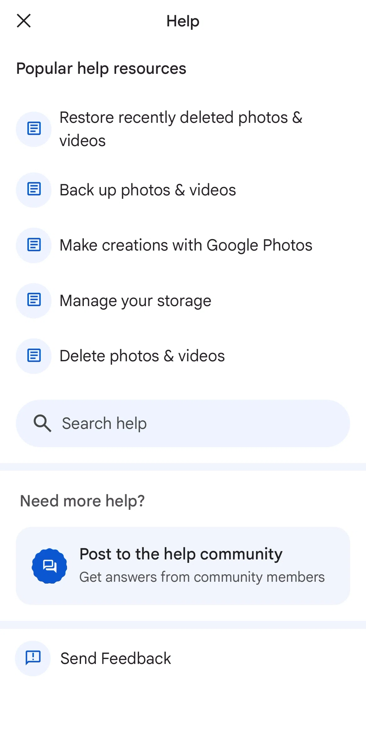 Google Photos Screen screen in the Article detail flow