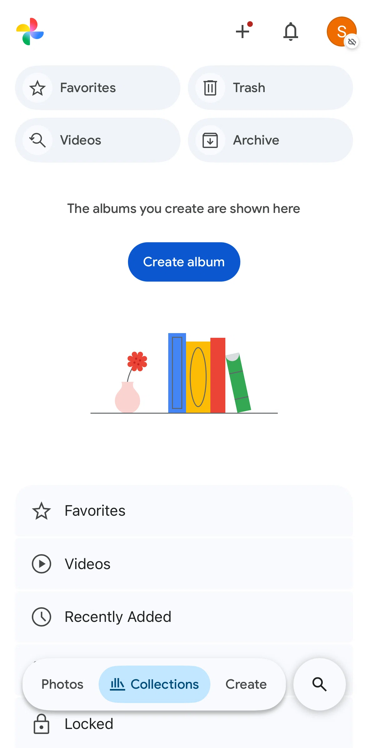Google Photos Screen screen in the Favorites flow