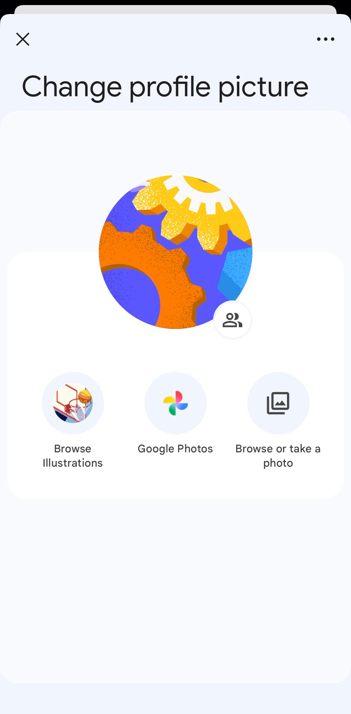 Google Photos Screen screen in the Past profile pictures flow