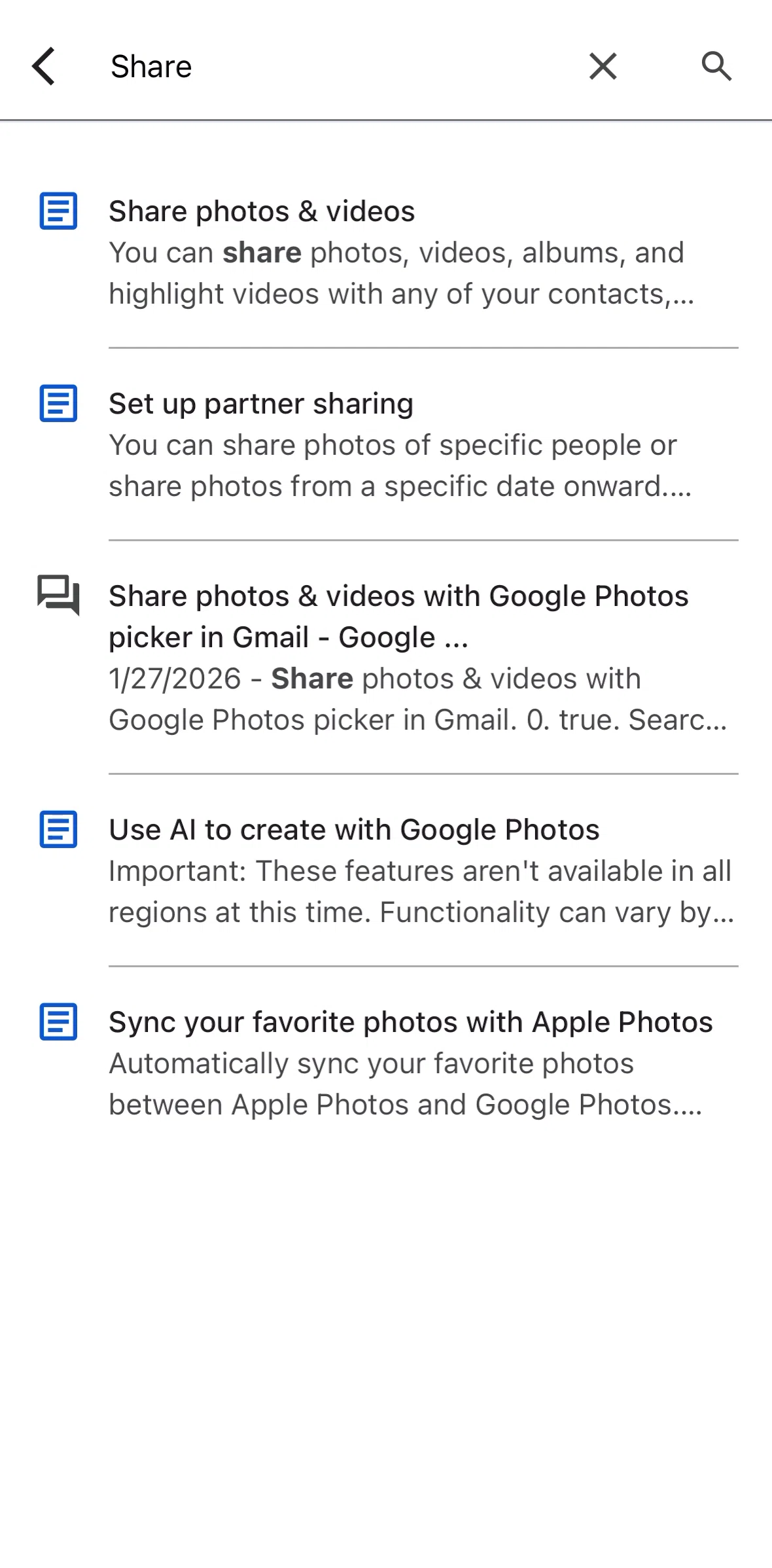Google Photos Screen screen in the Post detail flow