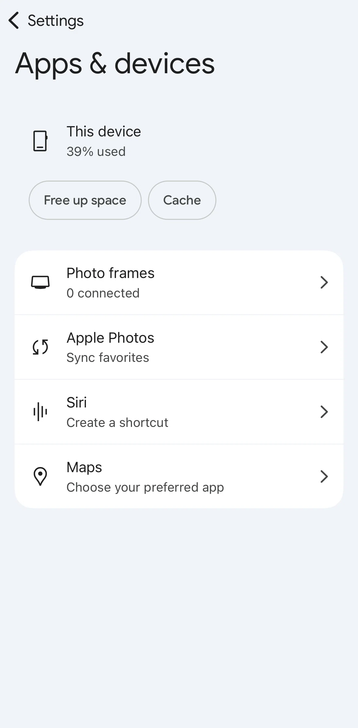 Google Photos Screen screen in the Resetting to default settings flow