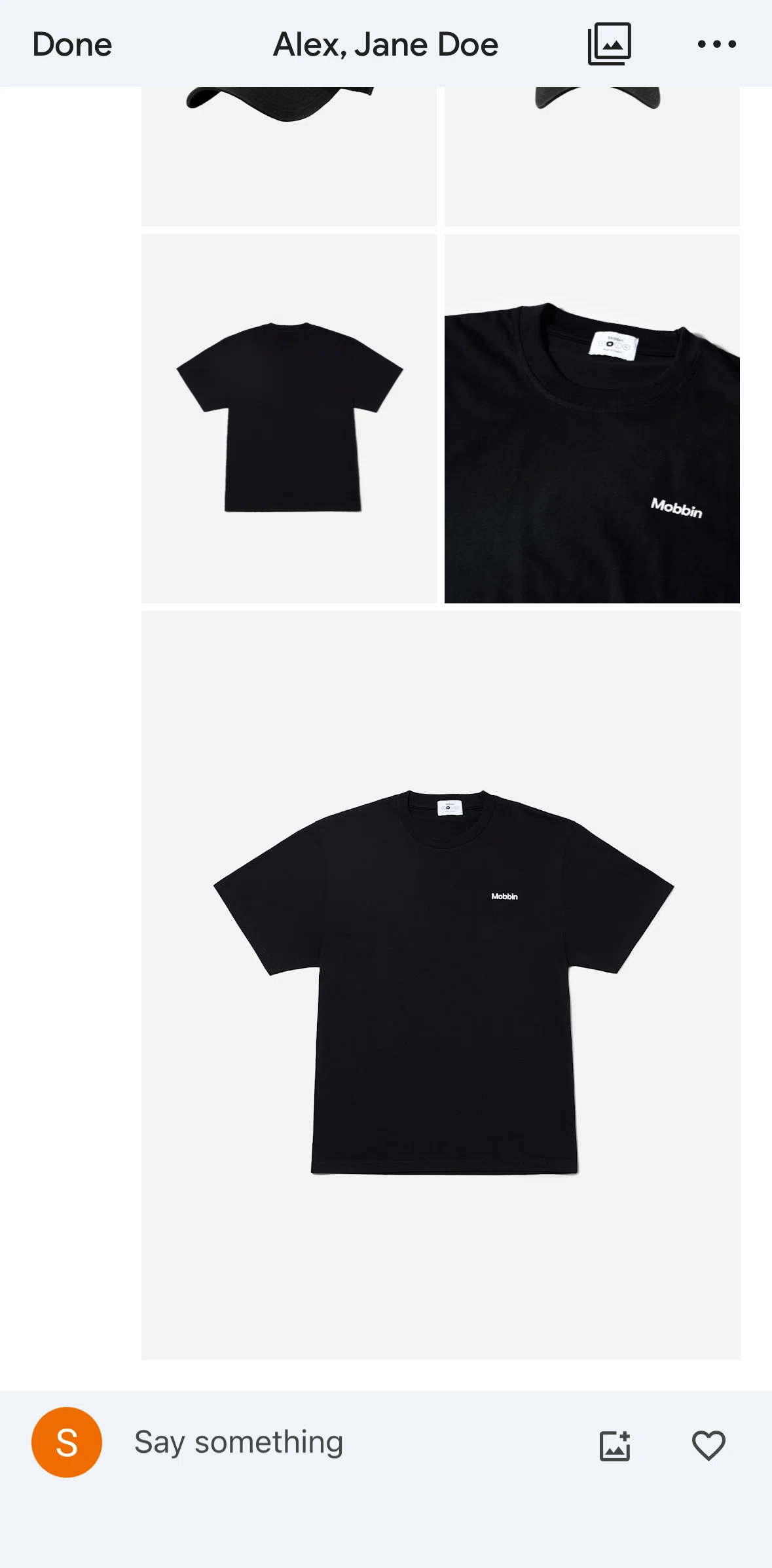 Google Photos Screen screen in the Sending a like flow