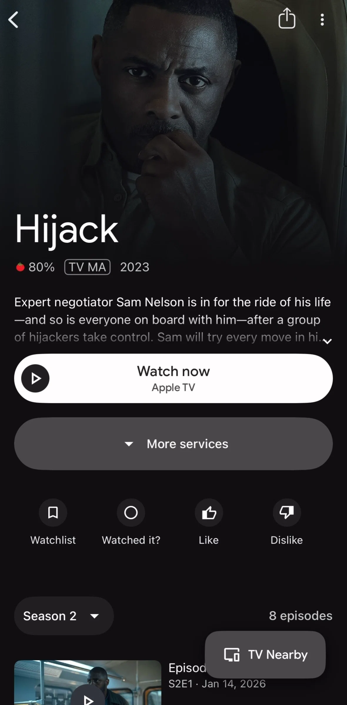 Google TV Screen screen in the Giving feedback flow