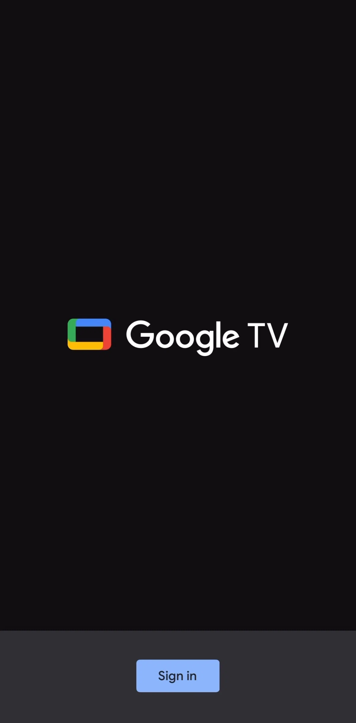 Google TV Screen screen in the Onboarding flow
