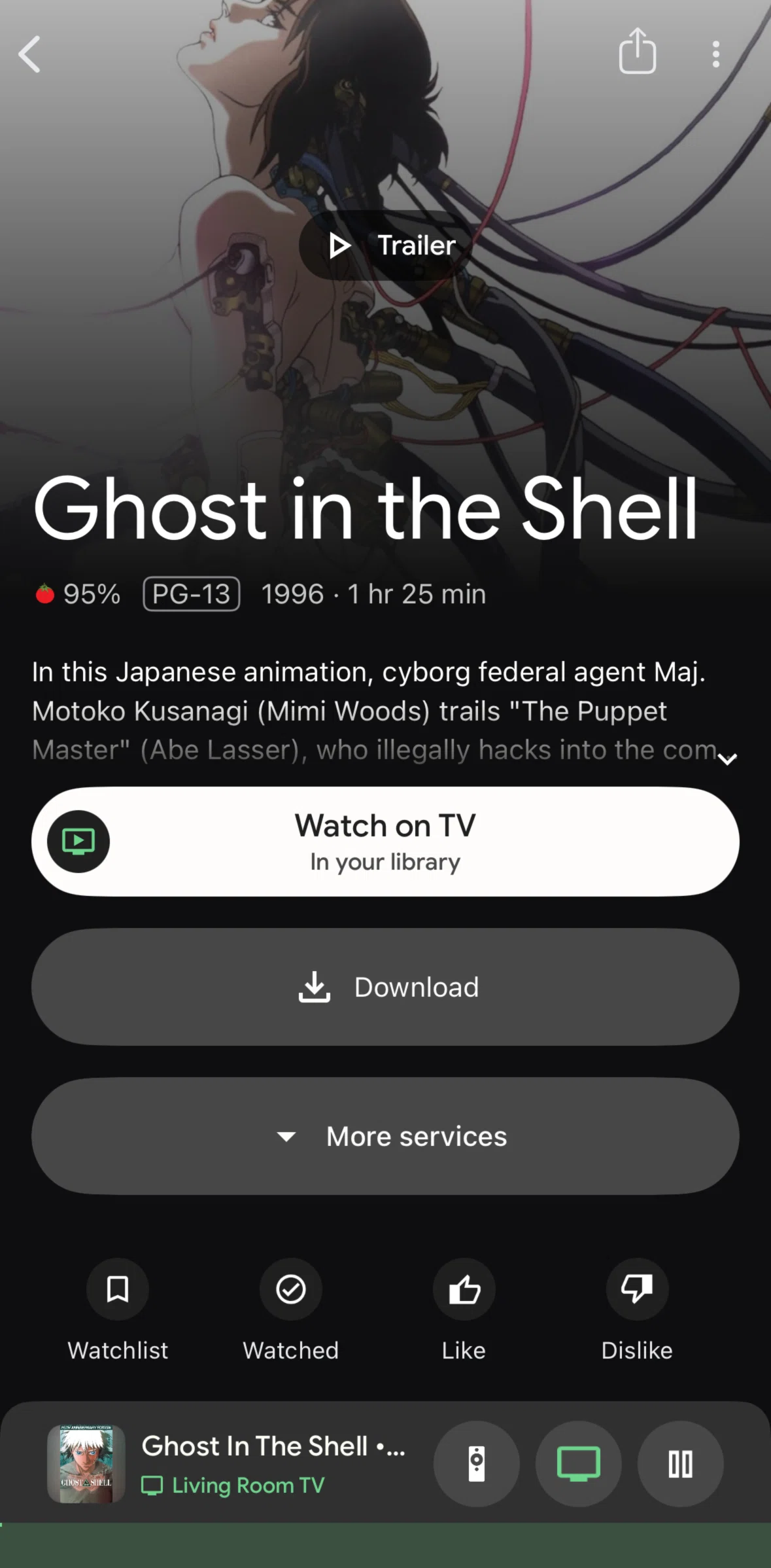Google TV Screen screen in the Remote (movie) flow