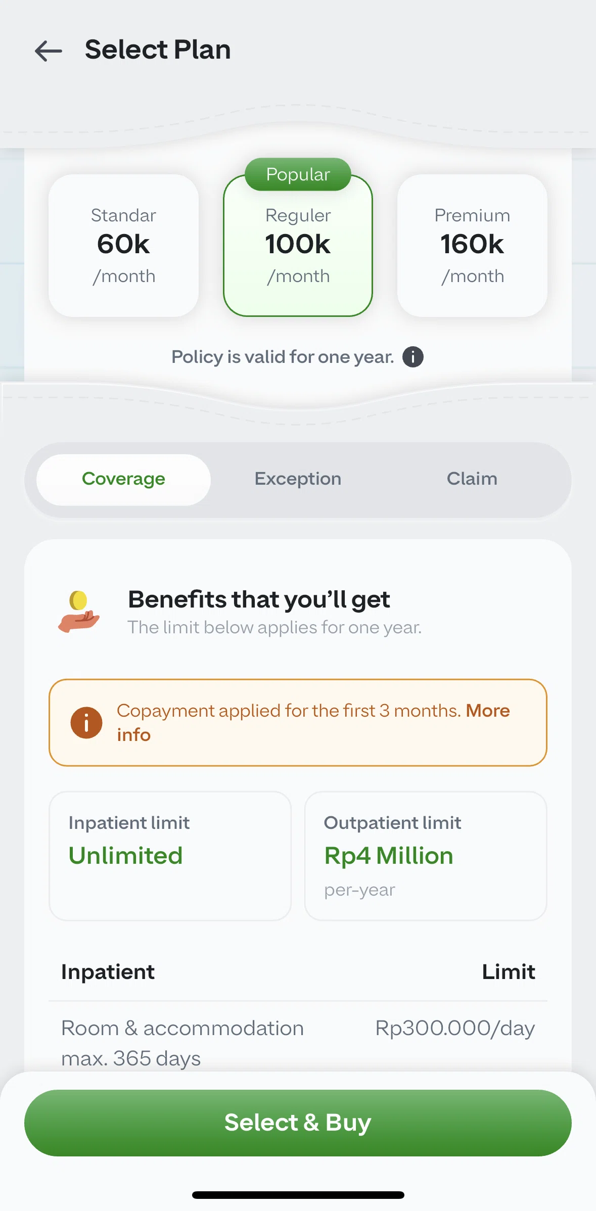 GoPay Screen screen in the Buy insurance flow