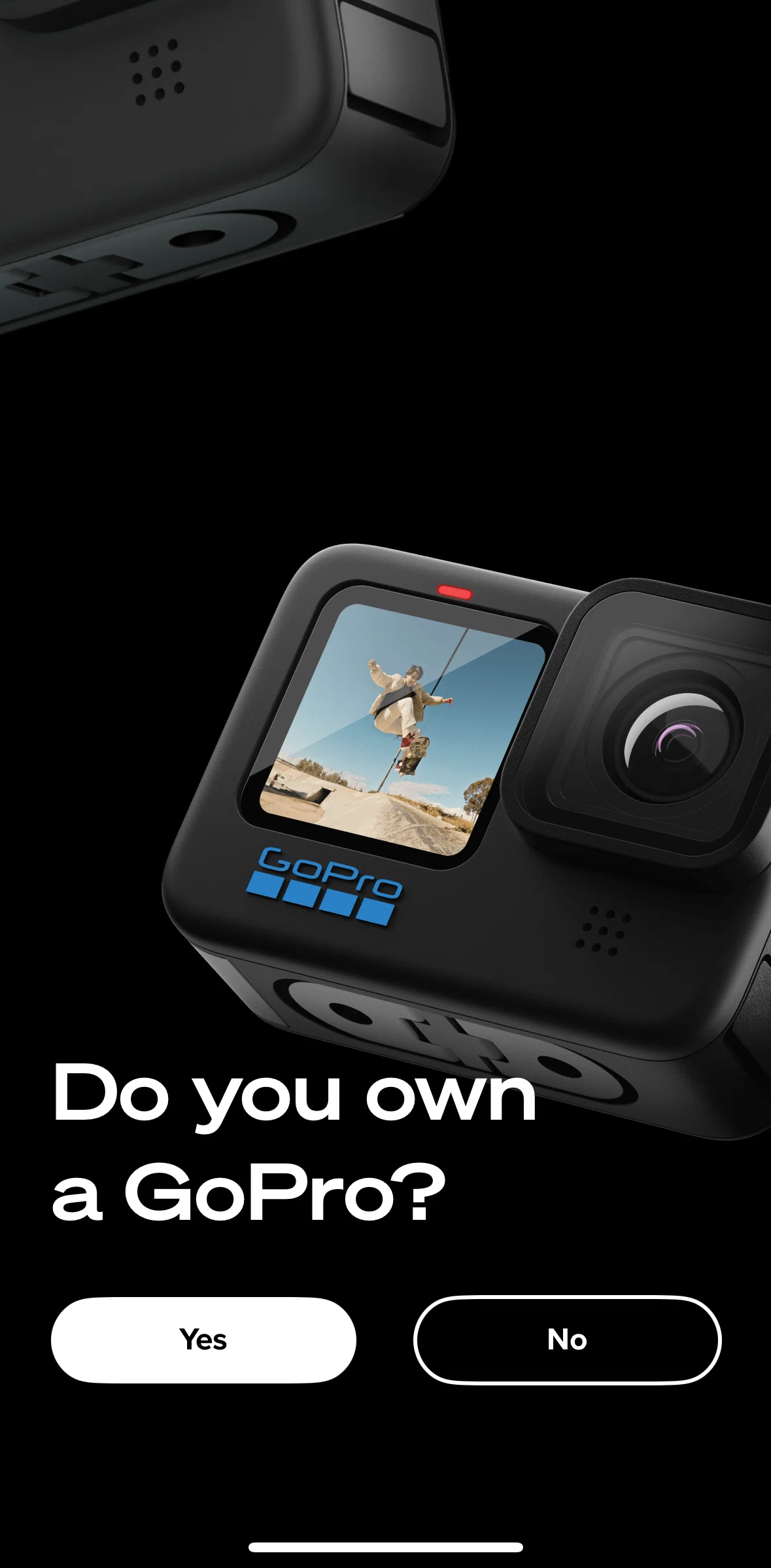 GoPro Quik Screen screen in the Setting up with GoPro flow