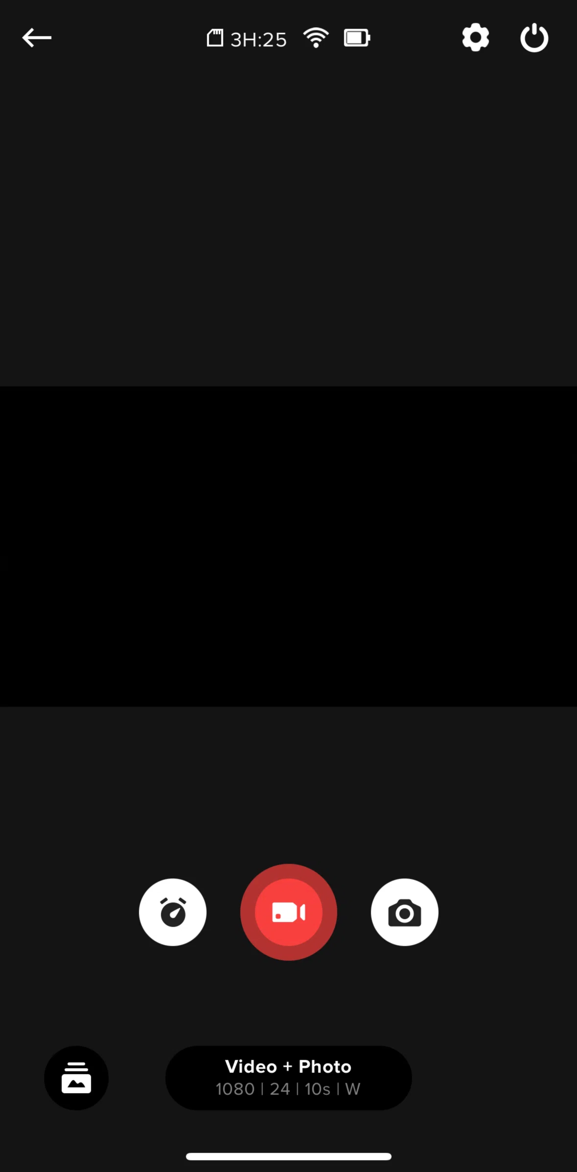GoPro Quik Screen screen in the Taking burst photos flow