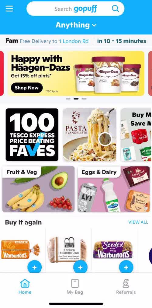Gopuff General Browsing preview
