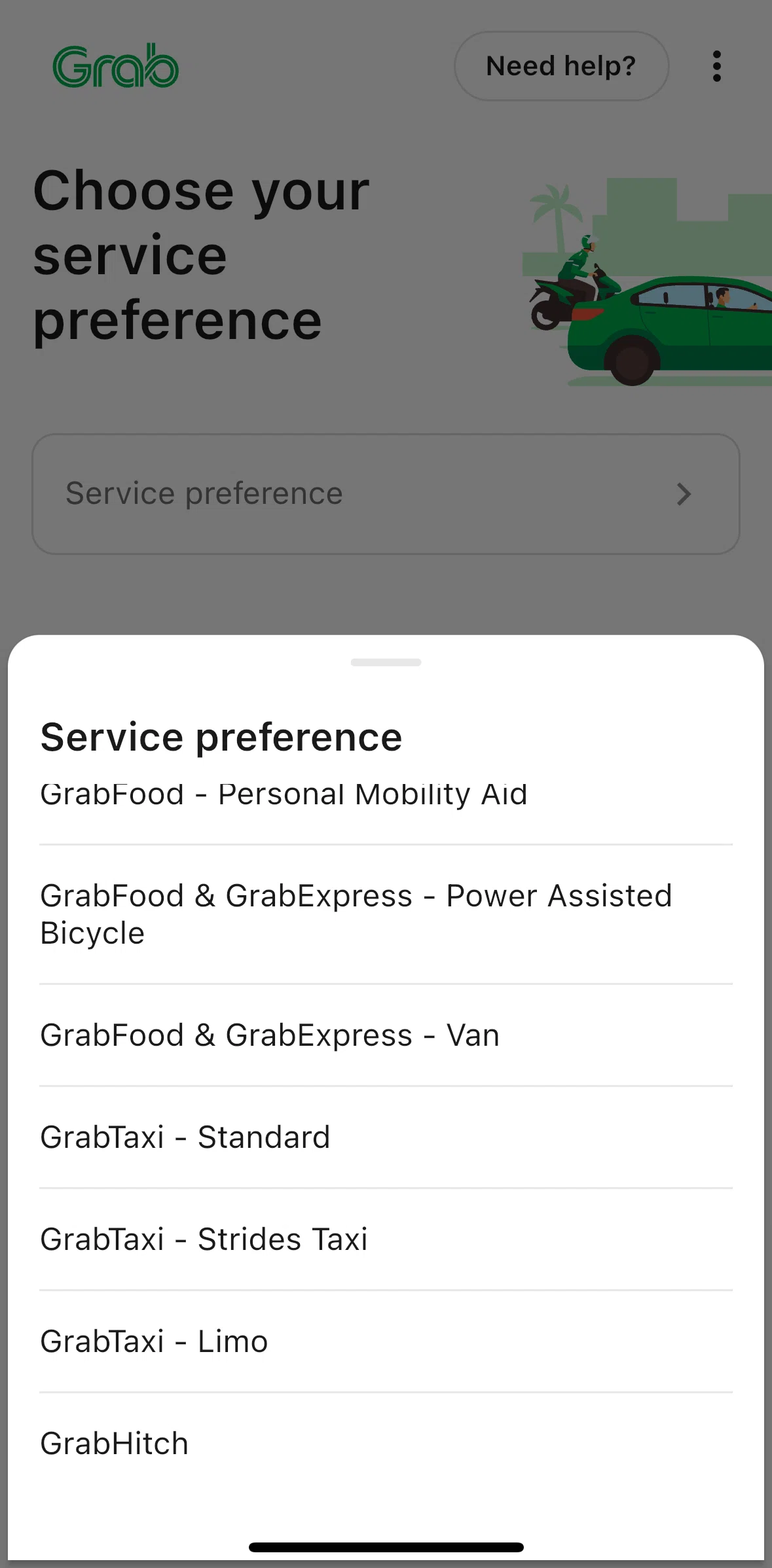 Grab Driver Screen screen in the Applying to be a GrabCar driver flow