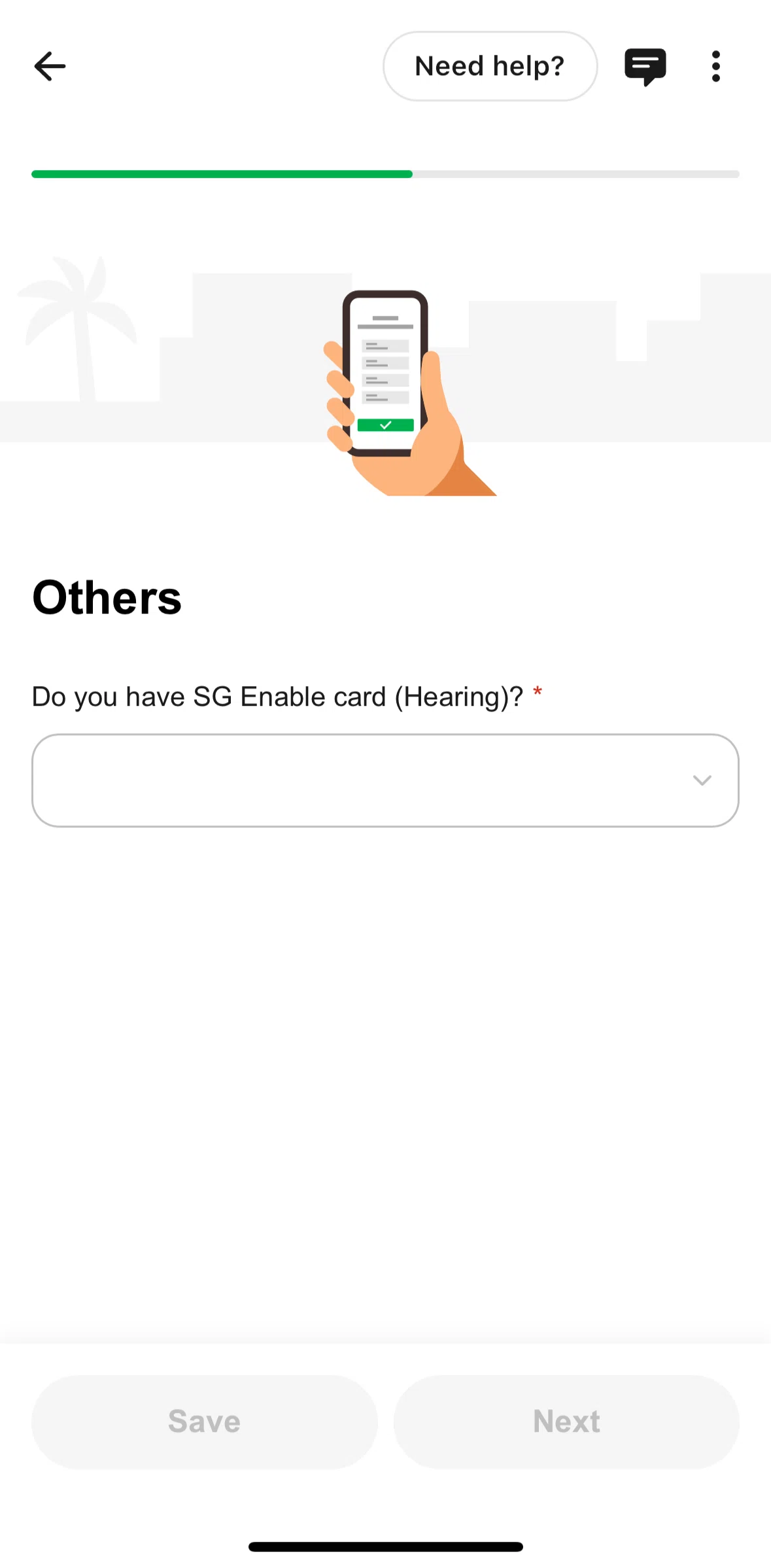 Grab Driver Screen screen in the Completing registration flow