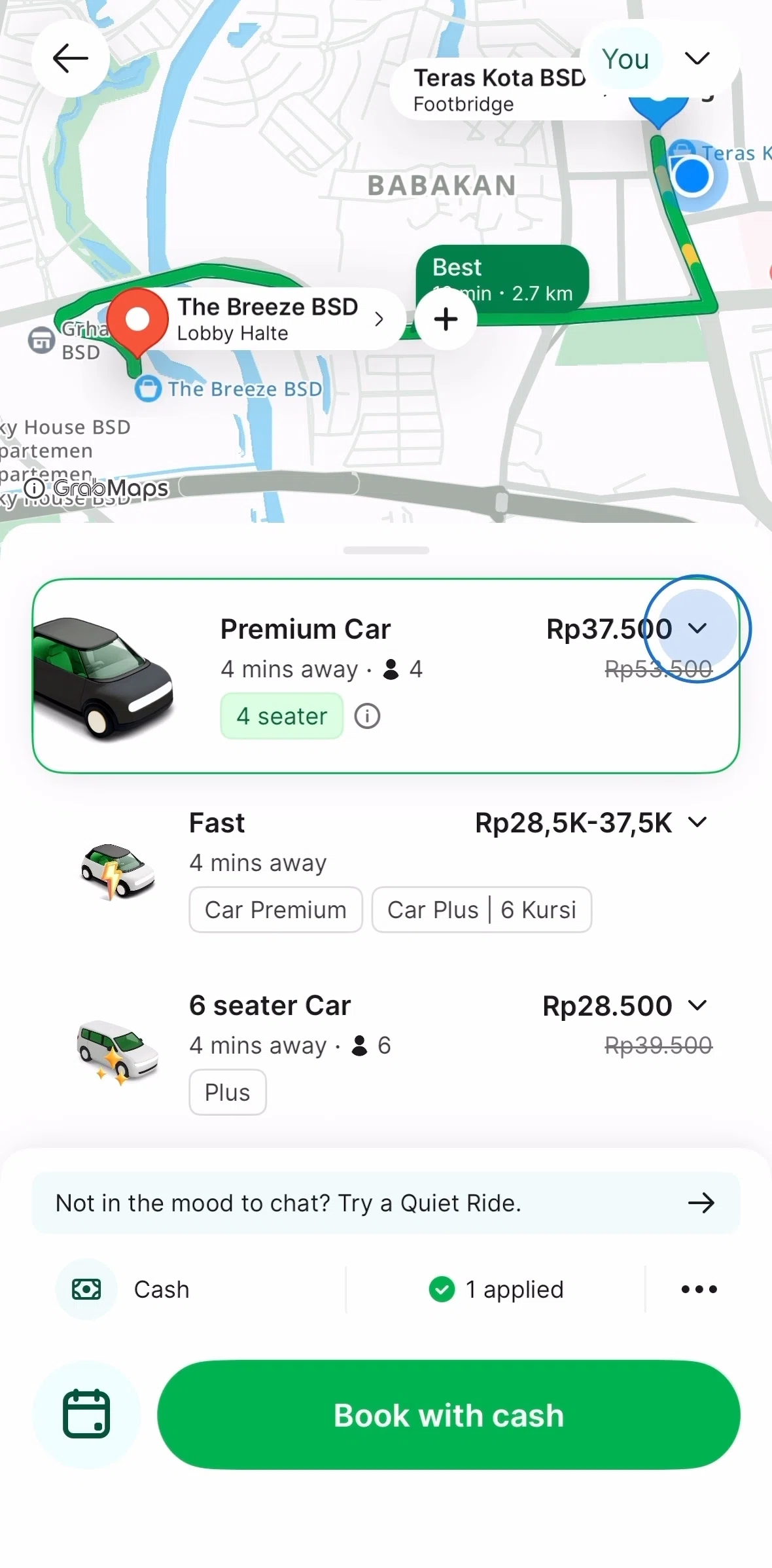 Grab Screen 1 screen in the Changing a passenger flow