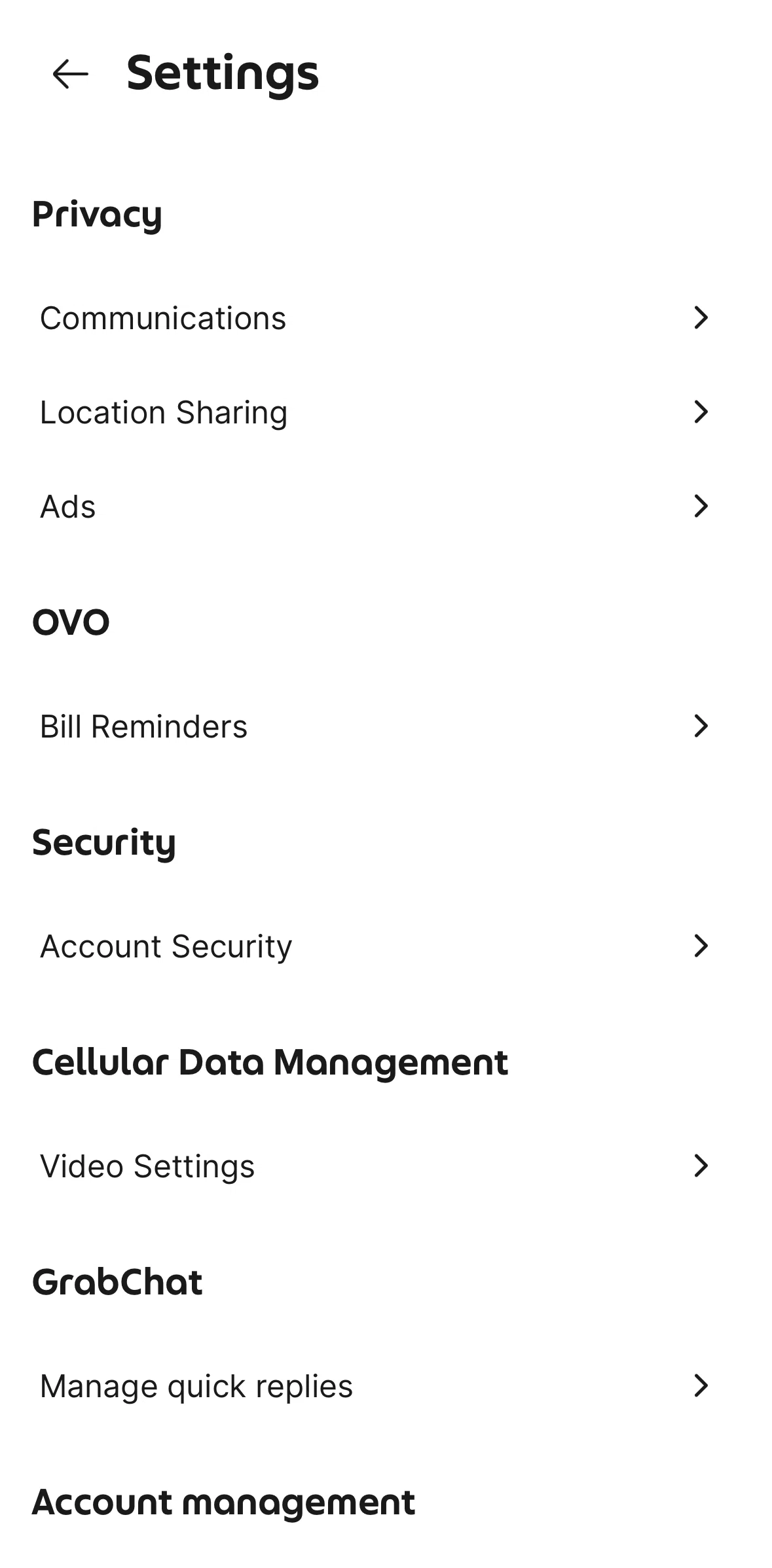 Grab Screen 1 screen in the Changing notification settings flow