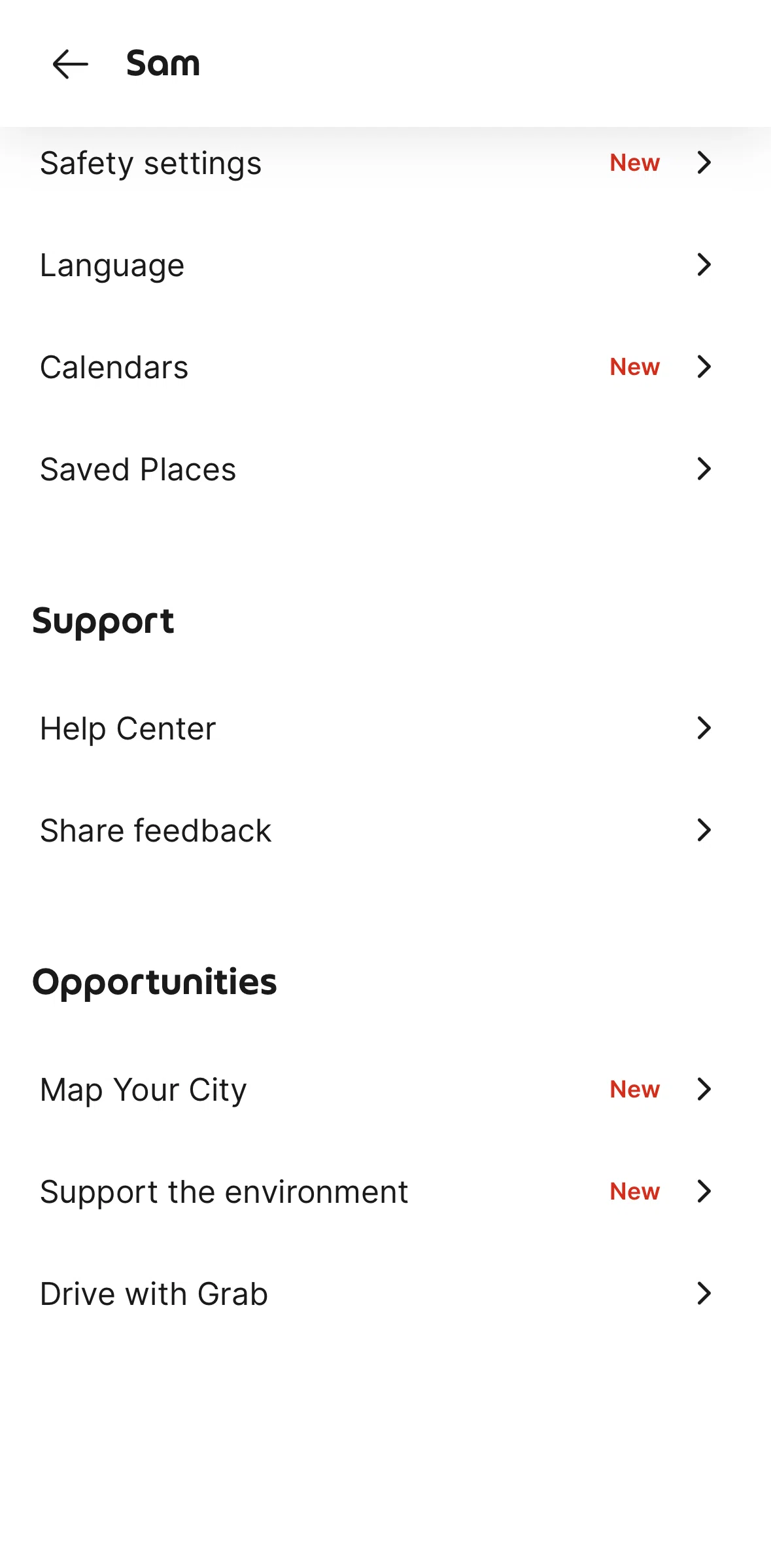 Grab Screen 1 screen in the Map your city flow
