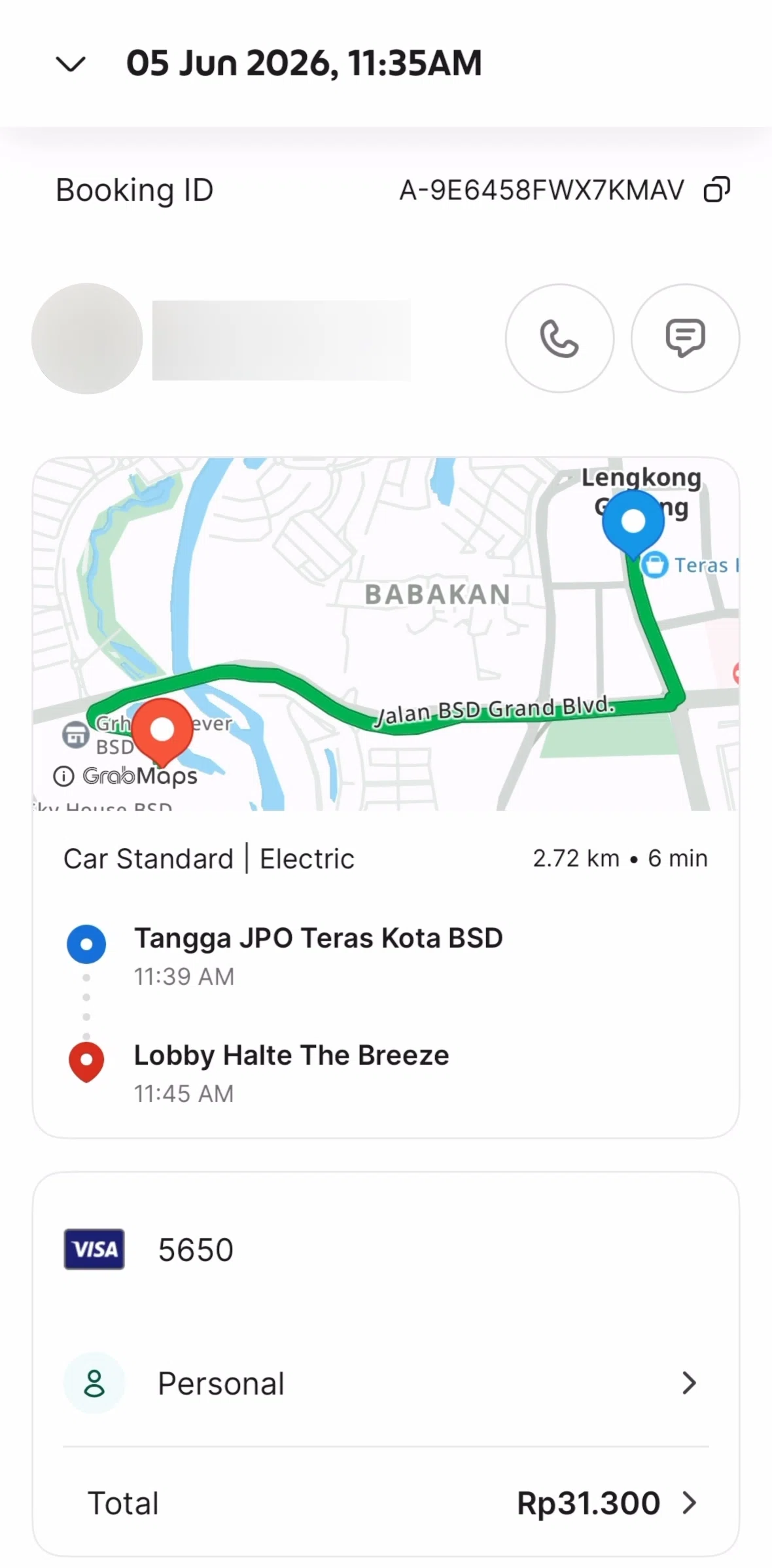Grab Screen 1 screen in the Payment detail flow