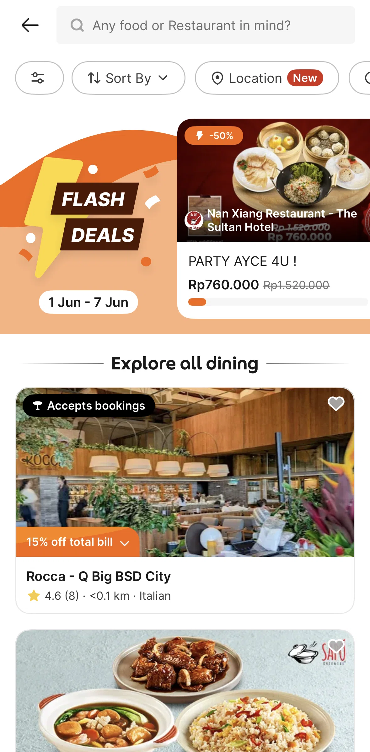 Grab Screen 1 screen in the Restaurant detail flow