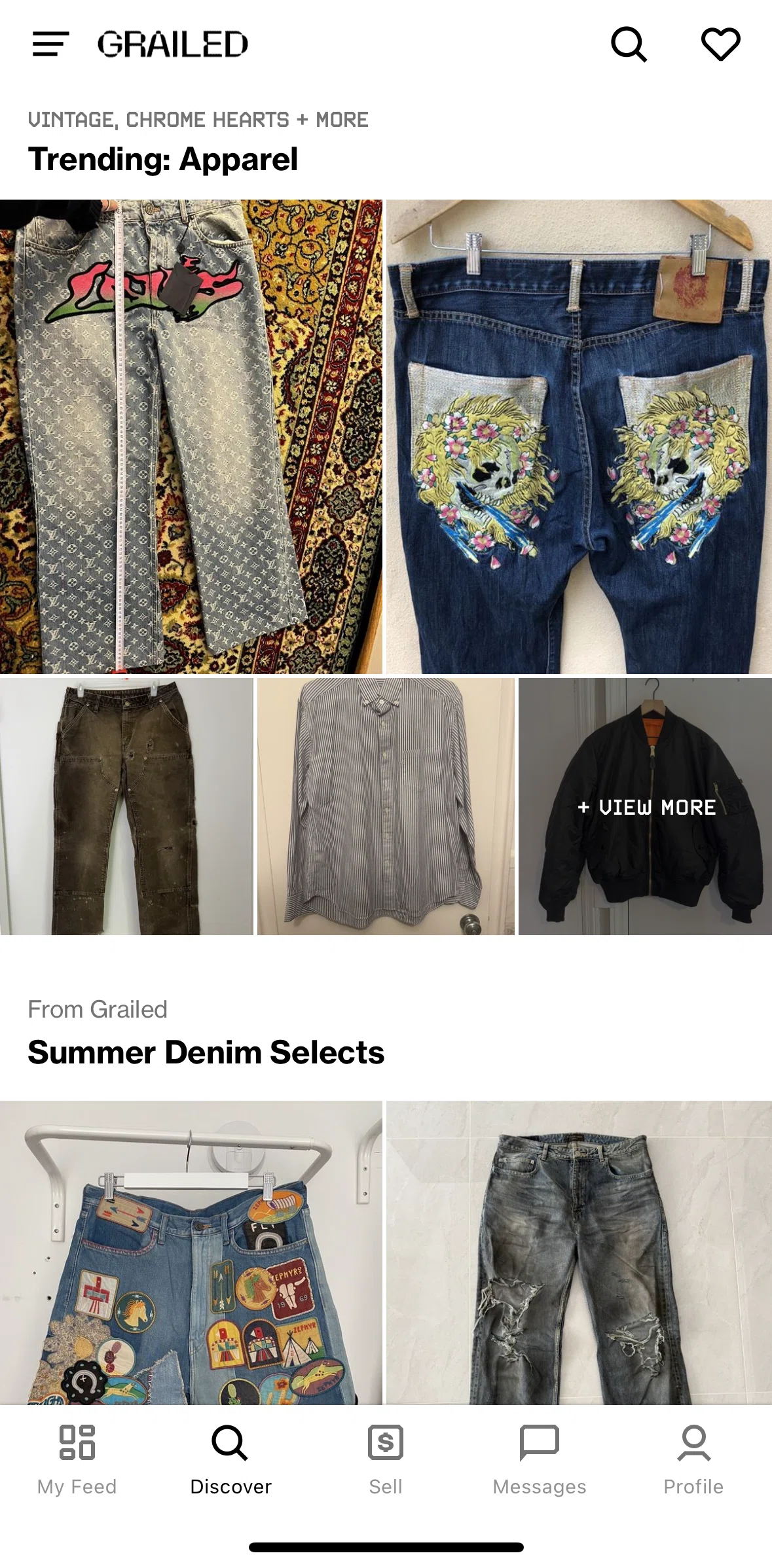 Grailed Screen screen in the Collection flow