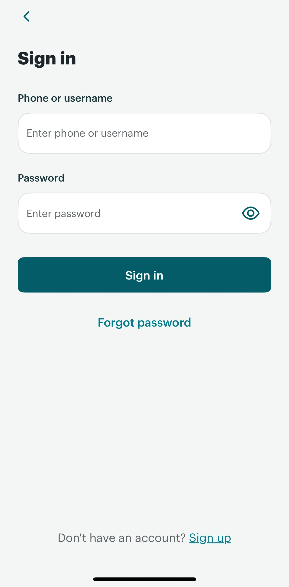 Greenlight Screen screen in the Forgot password flow