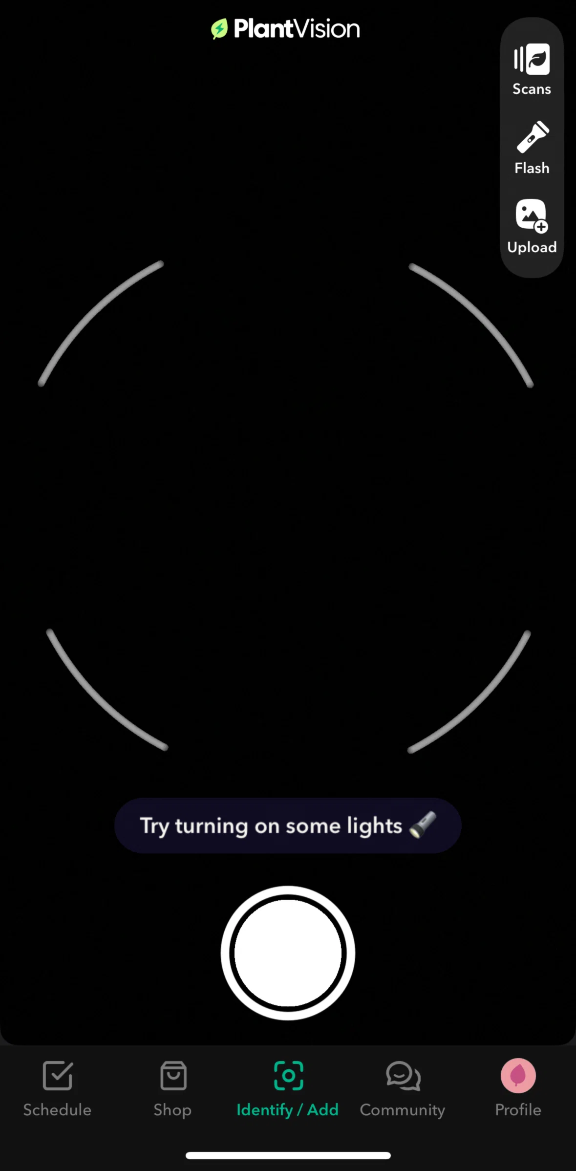 Greg Screen screen in the My scans flow