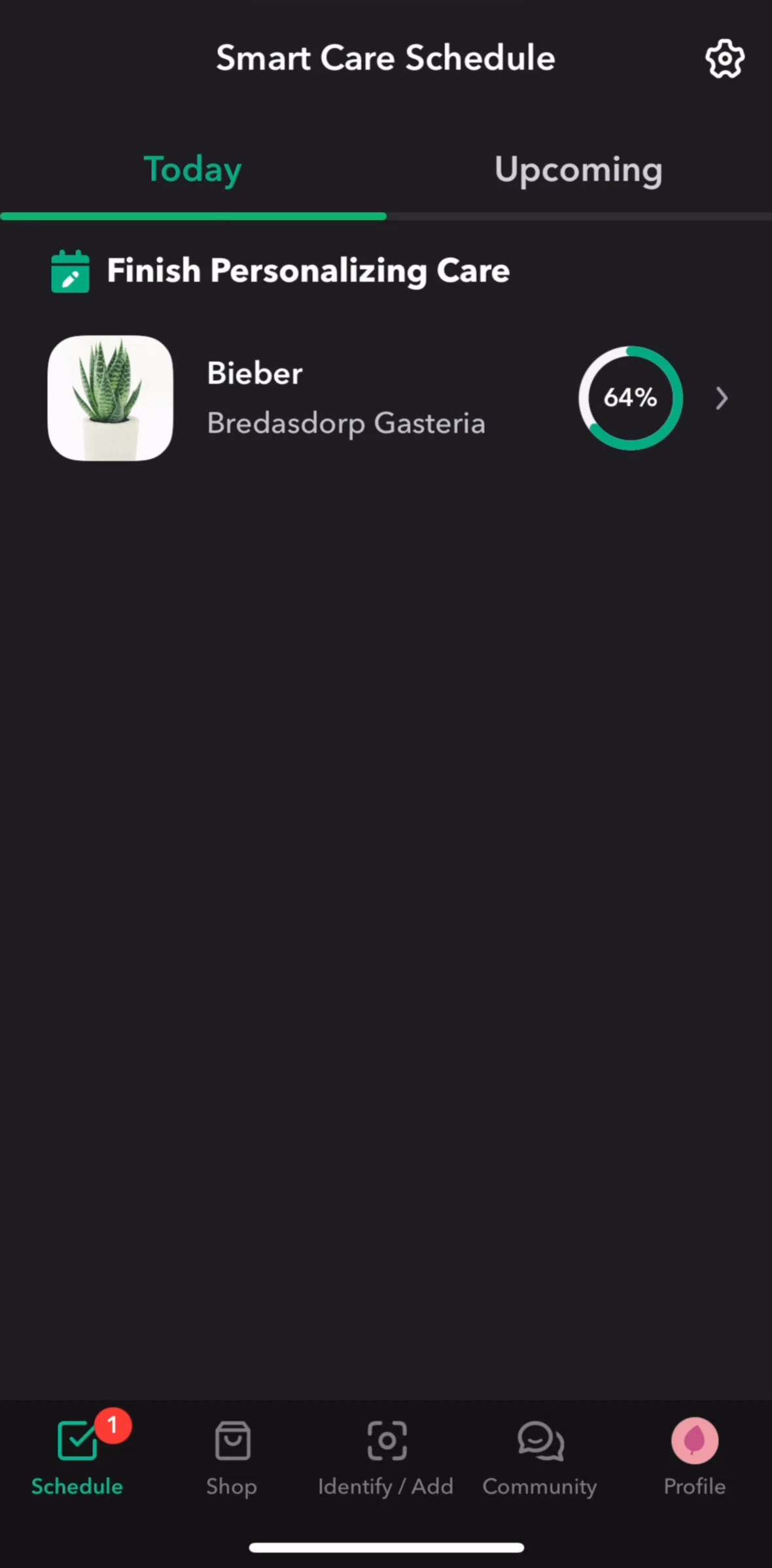 Greg Screen screen in the Schedule flow